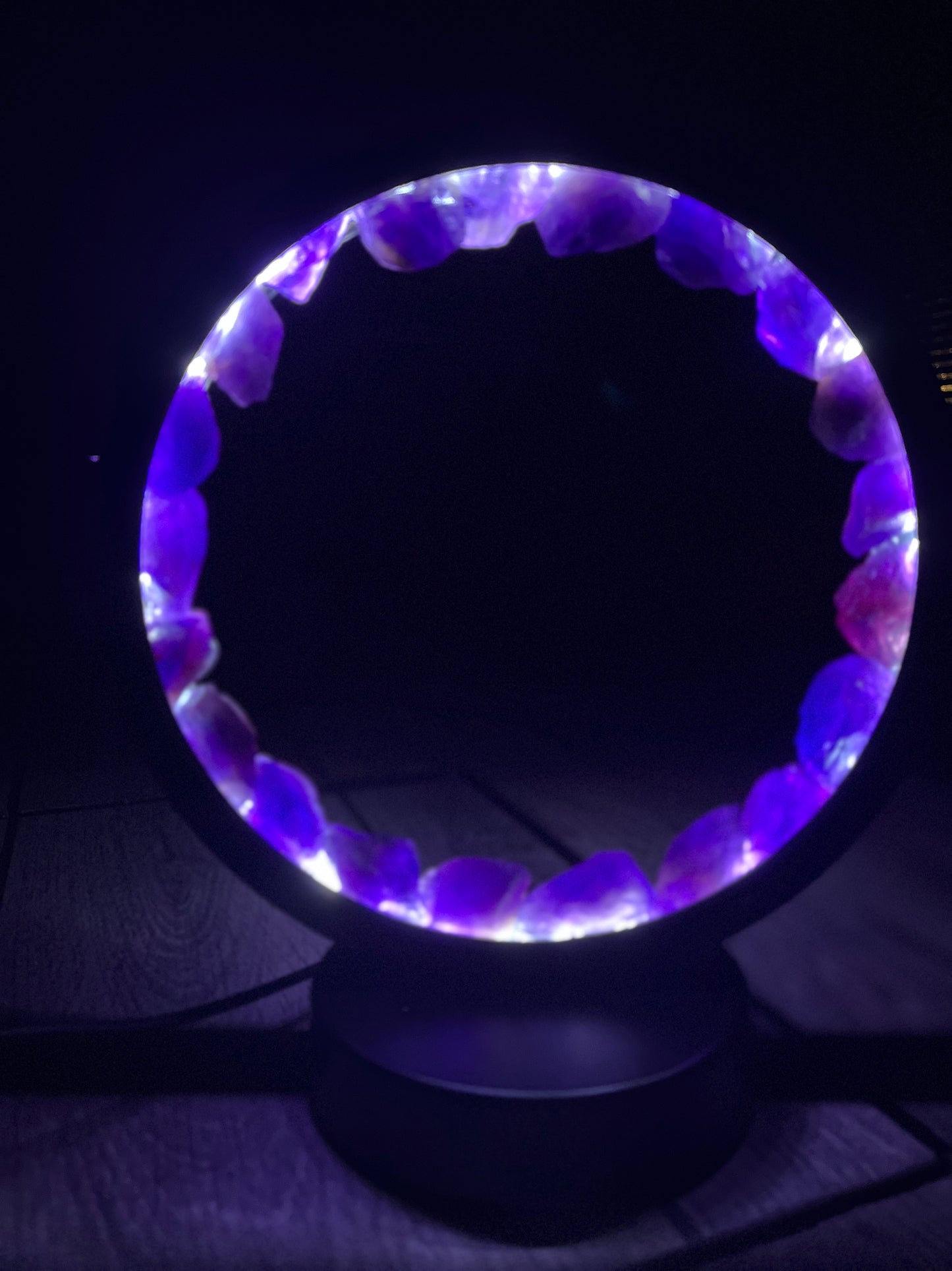Stunning Circle AMETHYST 🌈 LAMP!!