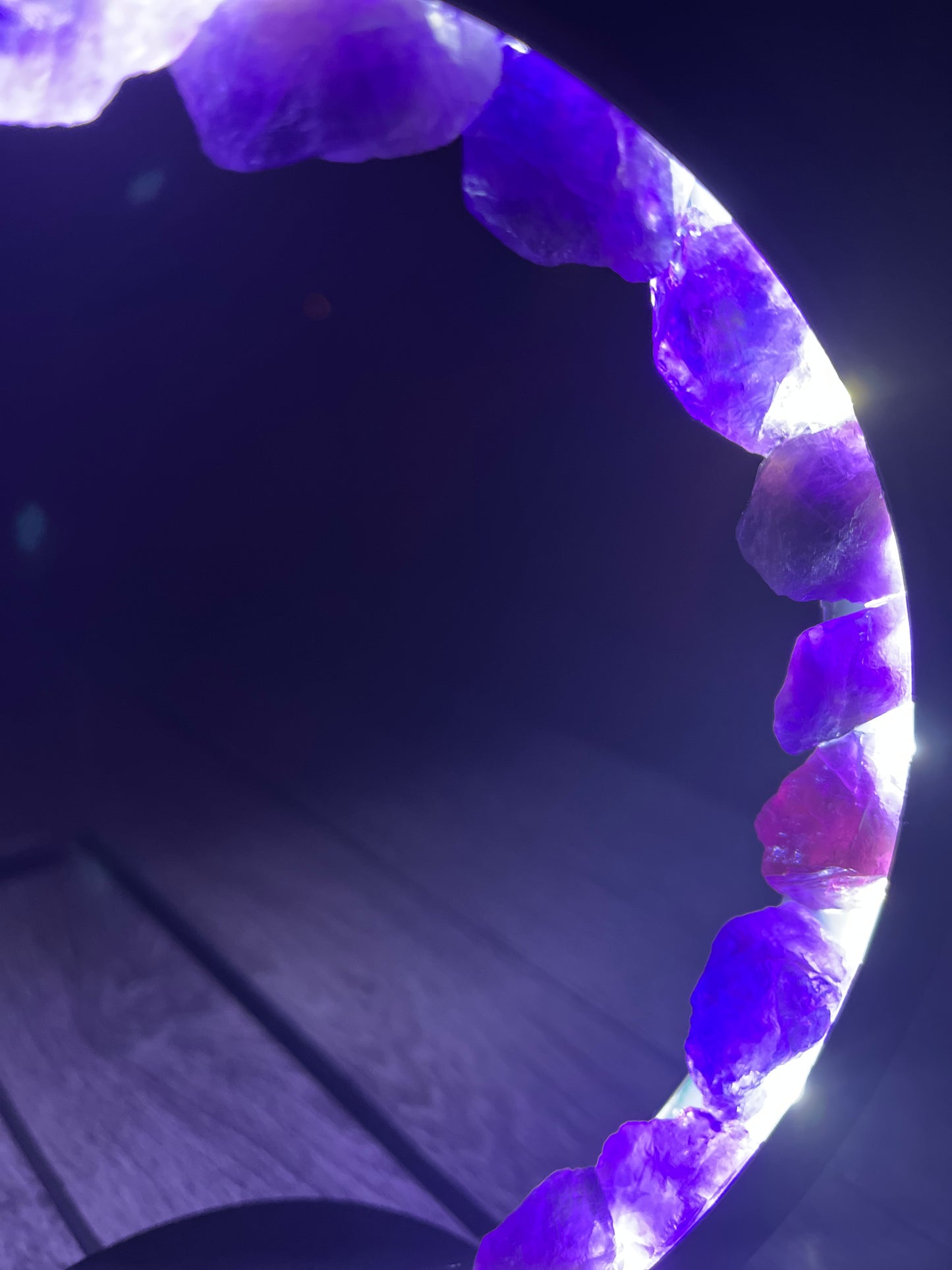 Stunning Circle AMETHYST 🌈 LAMP!!