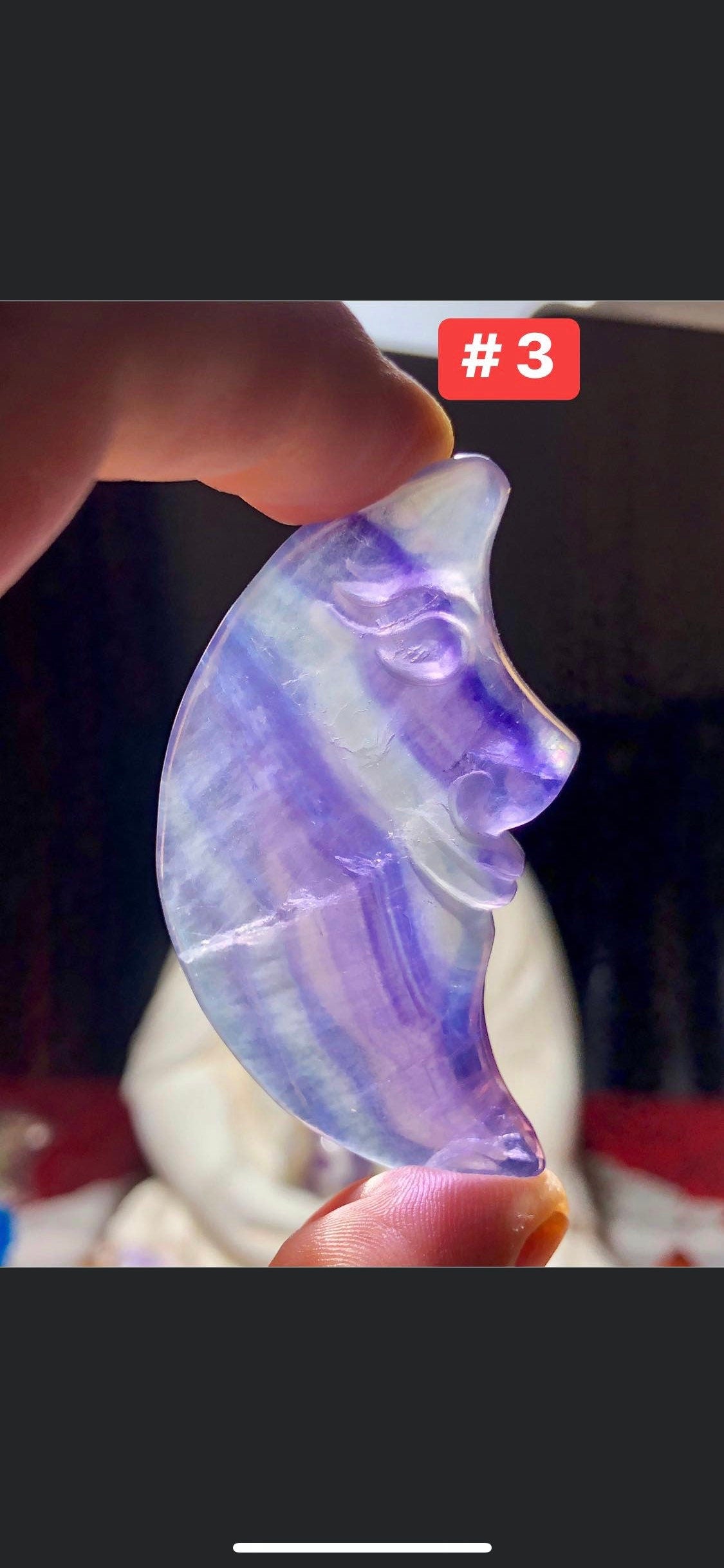 Top quality RAINBOW FLUORITE Moons!!!
