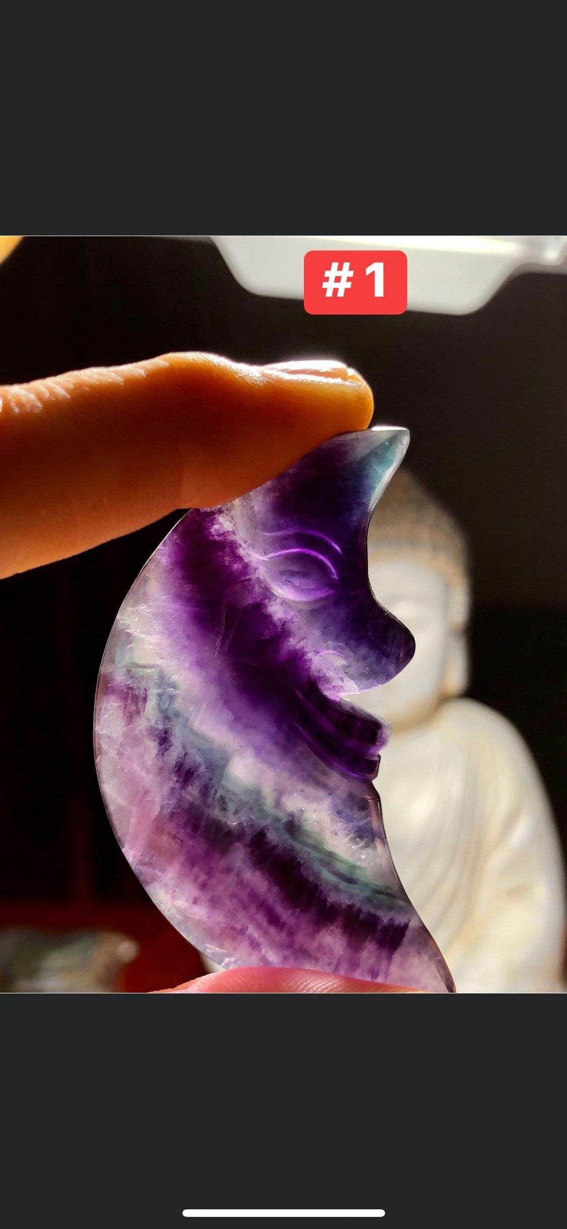 Top quality RAINBOW FLUORITE Moons!!!