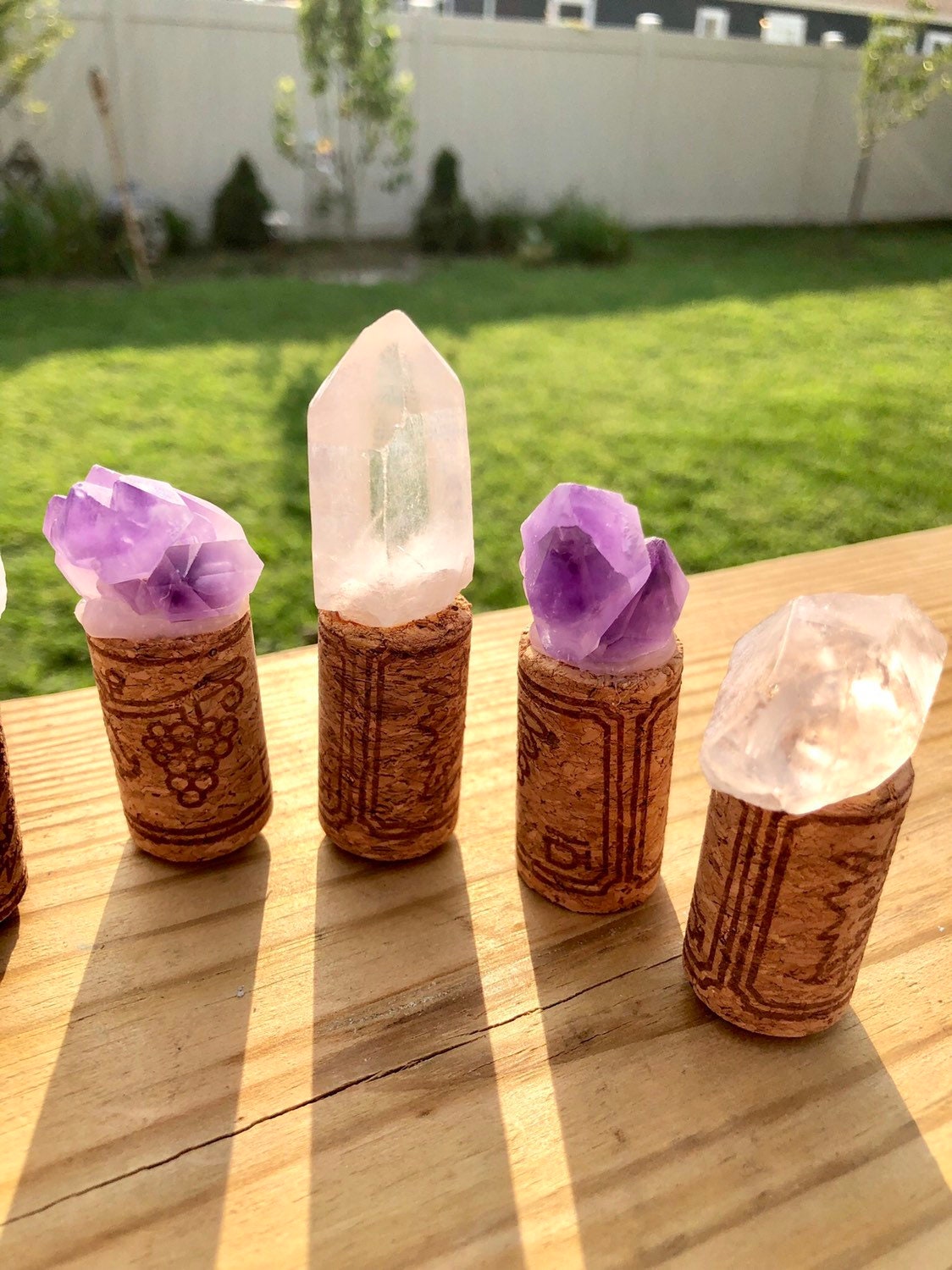 WINE STOPPERS, unique design, crystal wine stoppers, Hand made!!