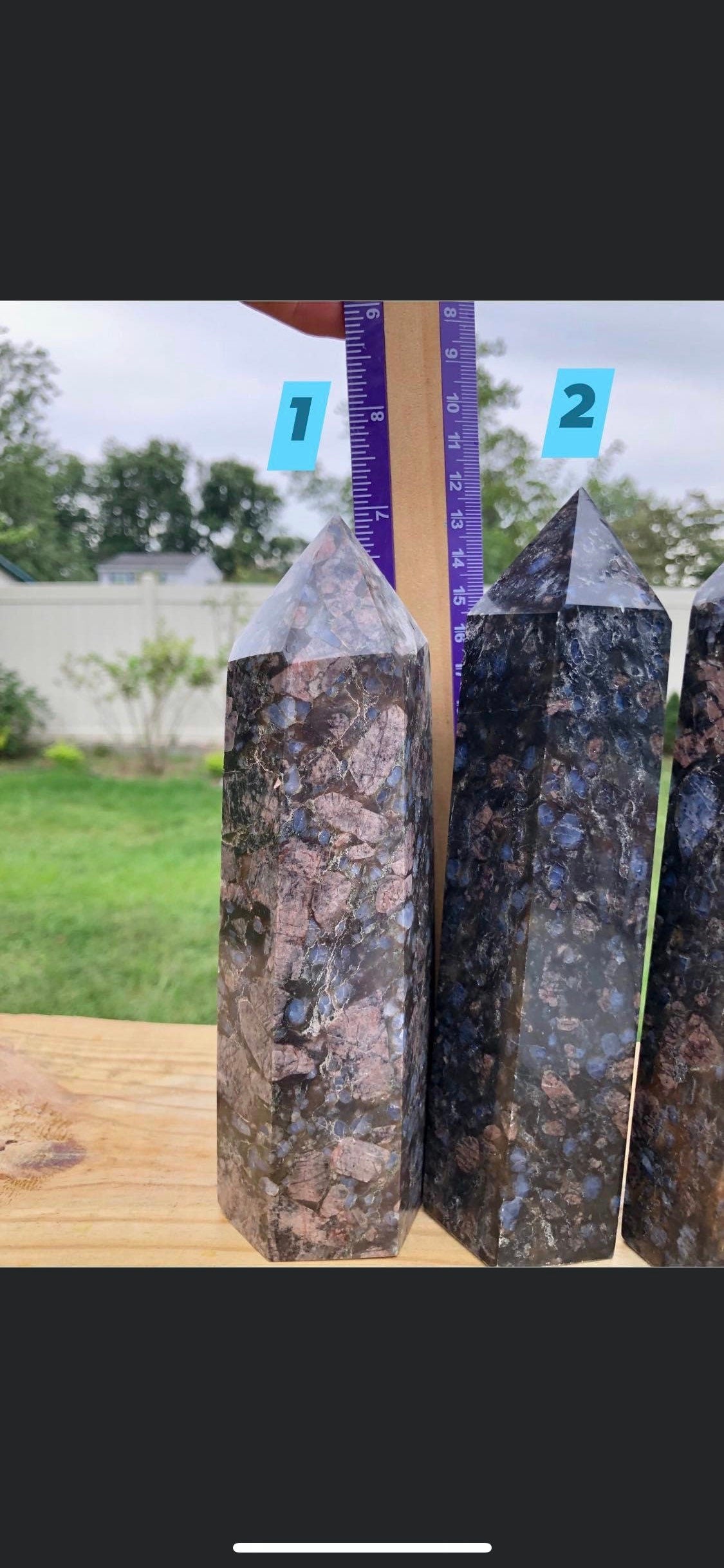 *Big, QUE SERA, Towers, LLANITE, Obelisk, multicolor, unique, rare find!!