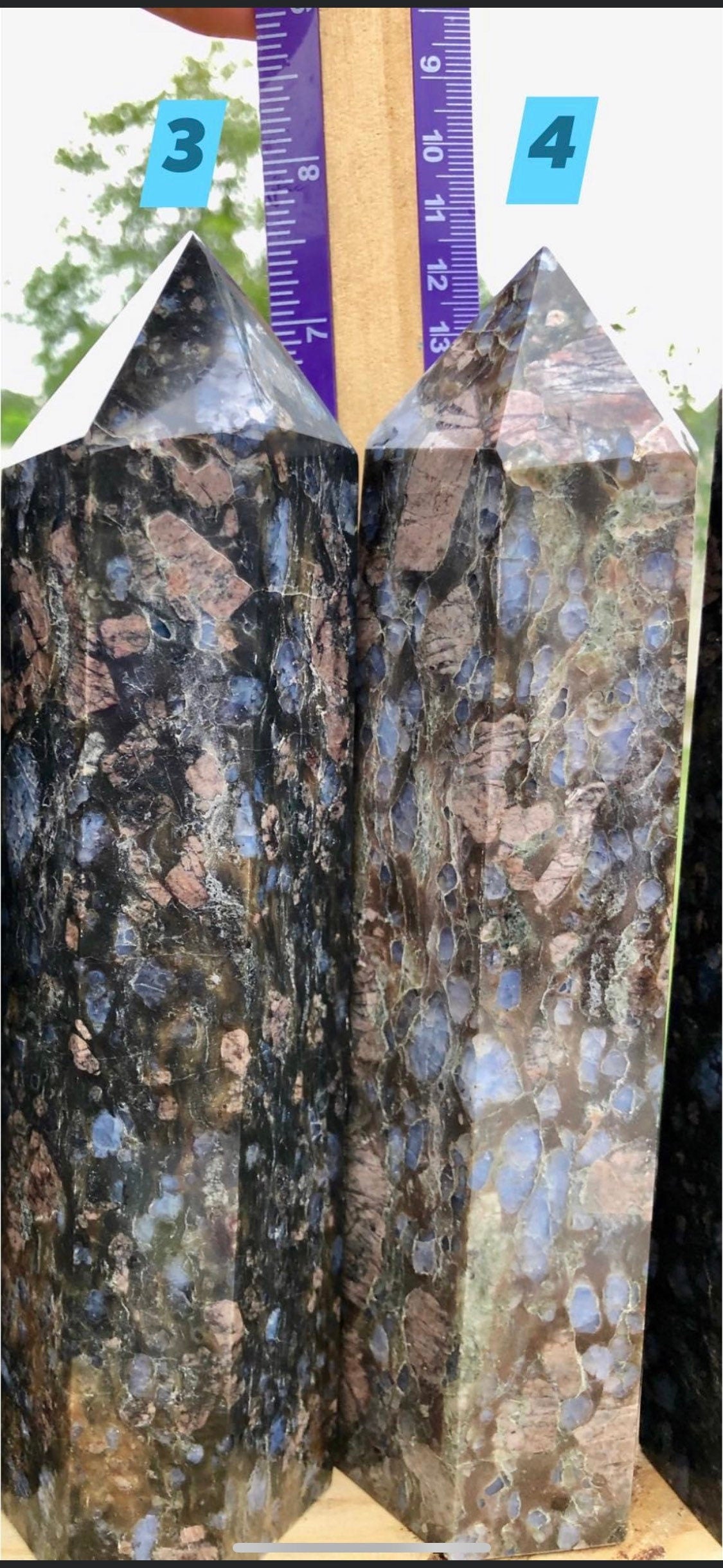 *Big, QUE SERA, Towers, LLANITE, Obelisk, multicolor, unique, rare find!!