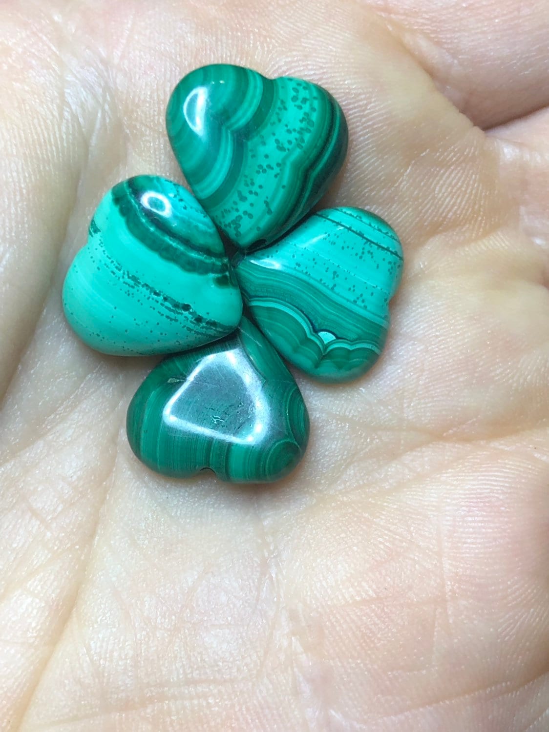 Malachite, Small, Hearts, holes, arts and craft, genuine crystal!!!