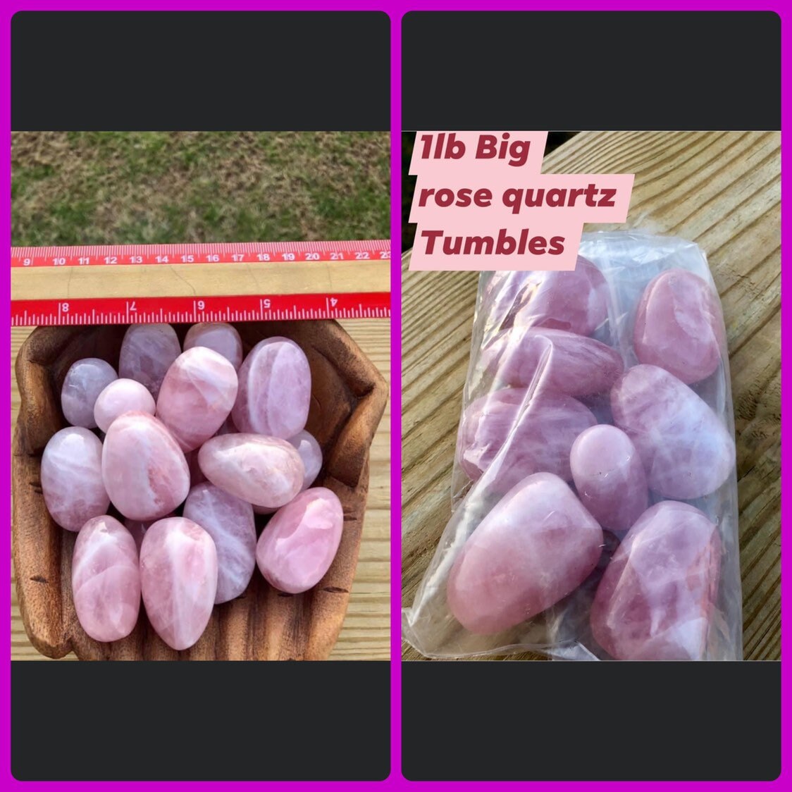 ©️1LB, bulk, Tumble, Assorted Stones, Lapis, strawberry quartz, rose quartz, angel aura chips, obsidian, mahogany, BAGS!!