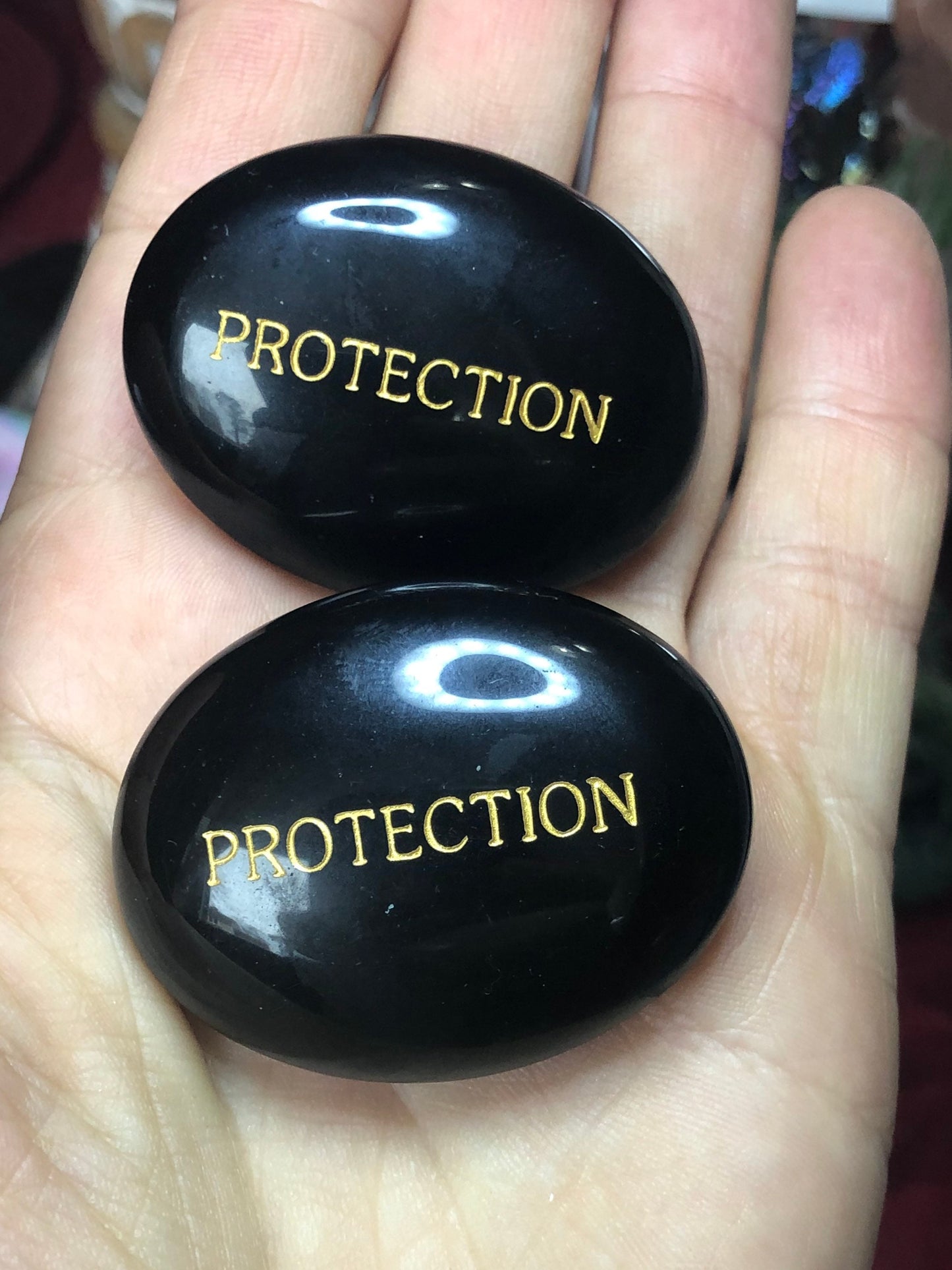 Reduced, Protection Obsidian Palmstones!!!