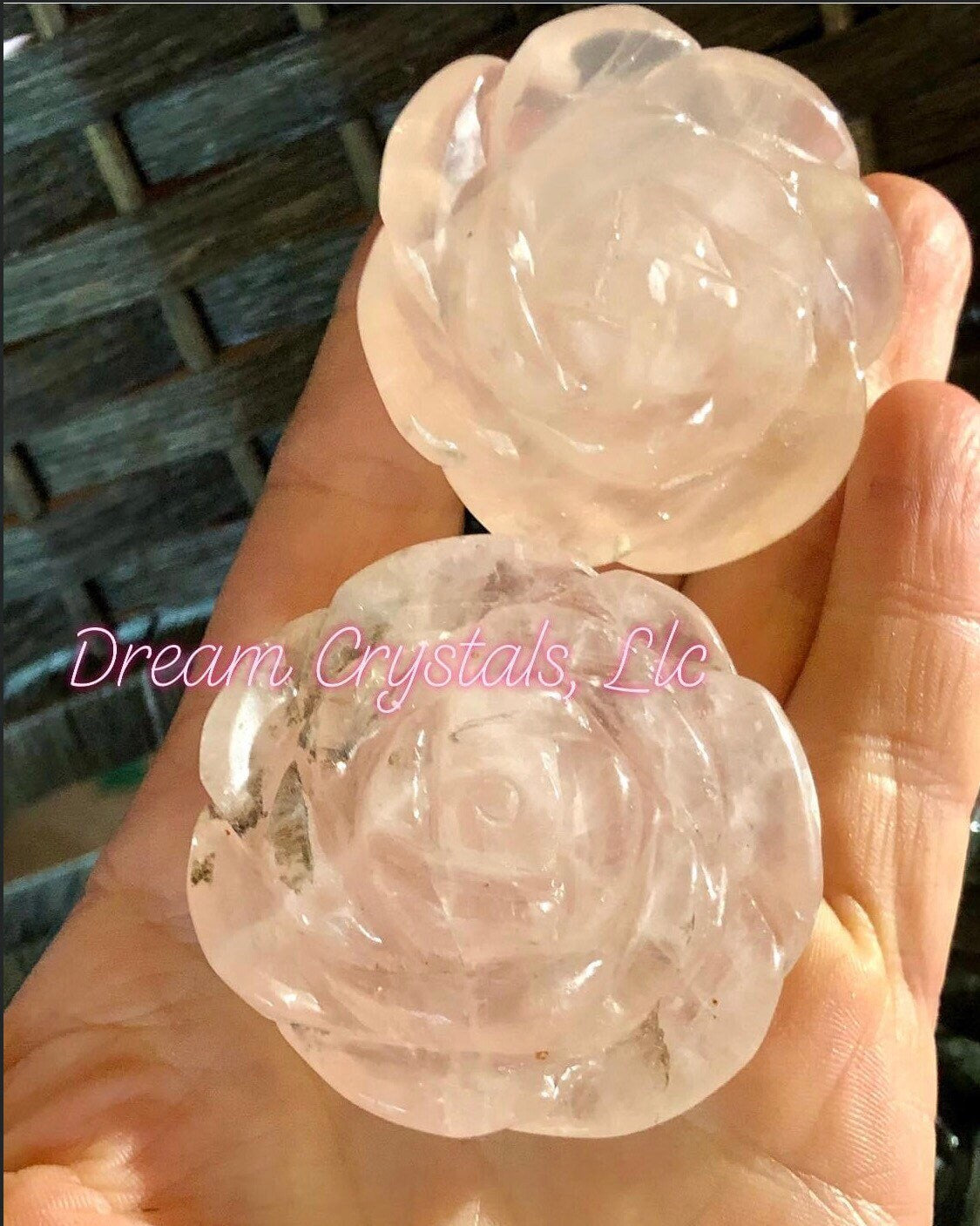 ©️2.2”, ROSE QUARTZ, BLOODSTONE,big roses!!!