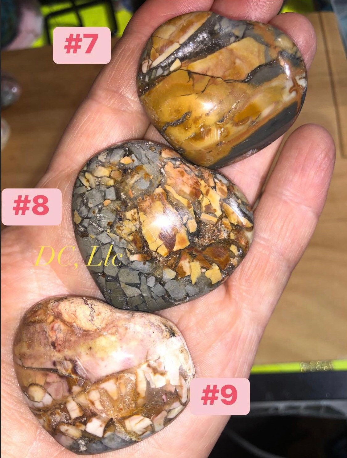 RARE, beauty, IBIS JASPER Hearts, Collection crystals!!
