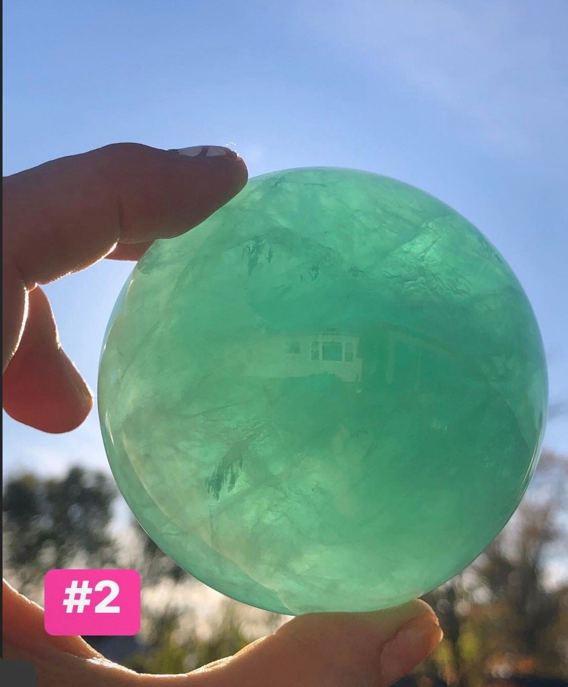 Top quality, bright, GREEN FLUORITE, spheres!!!