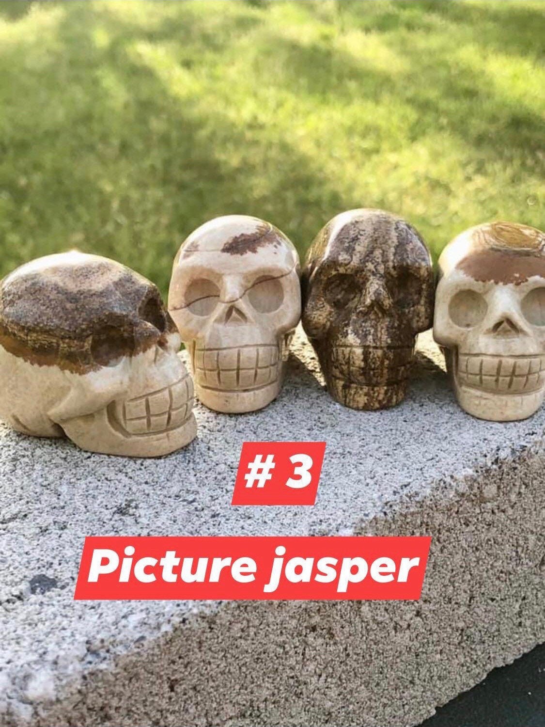 ©️2" Skull, natural crystals, High quality and beautiful patterns!