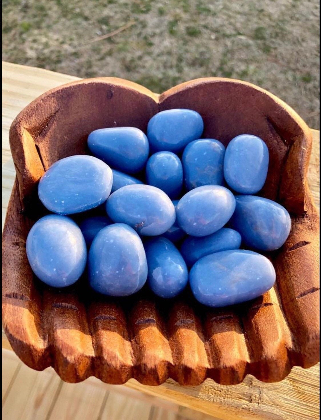 ANGELITE, tumbles, retail, wholesale, AAA grade, top quality, Peru, retail, wholesale, bulk deal