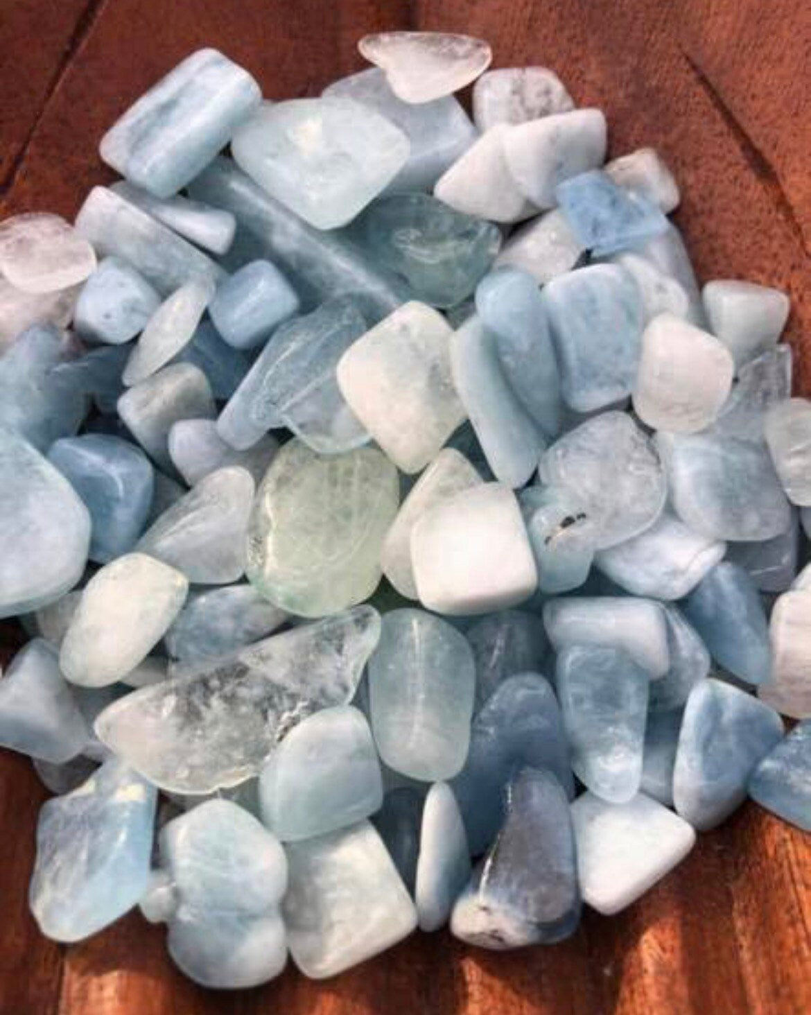 DEAL, five dollar, bag, AQUAMARINE CHIPS, crystal bag,super deal, affordable crystals, genuine!!!