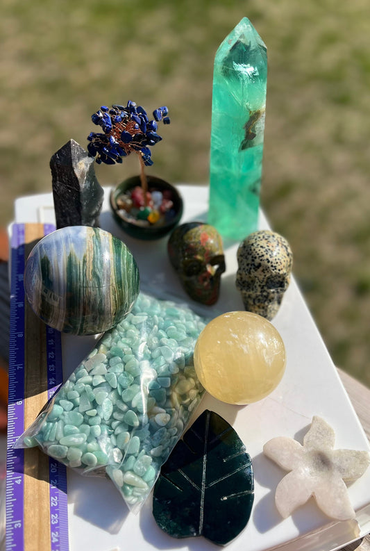 9 pcs, BULK crystals, wholesale, assorted crystals, top quality