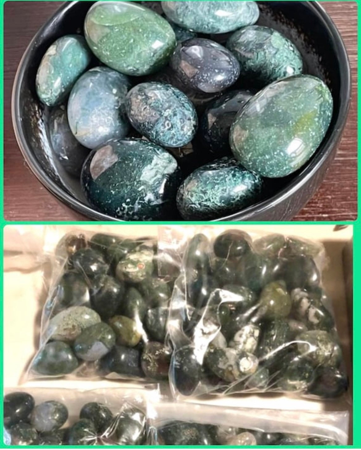Wholesale, 1Lb bag, MOSS AGATE, TUMBLES, top quality, buy more save big!!!