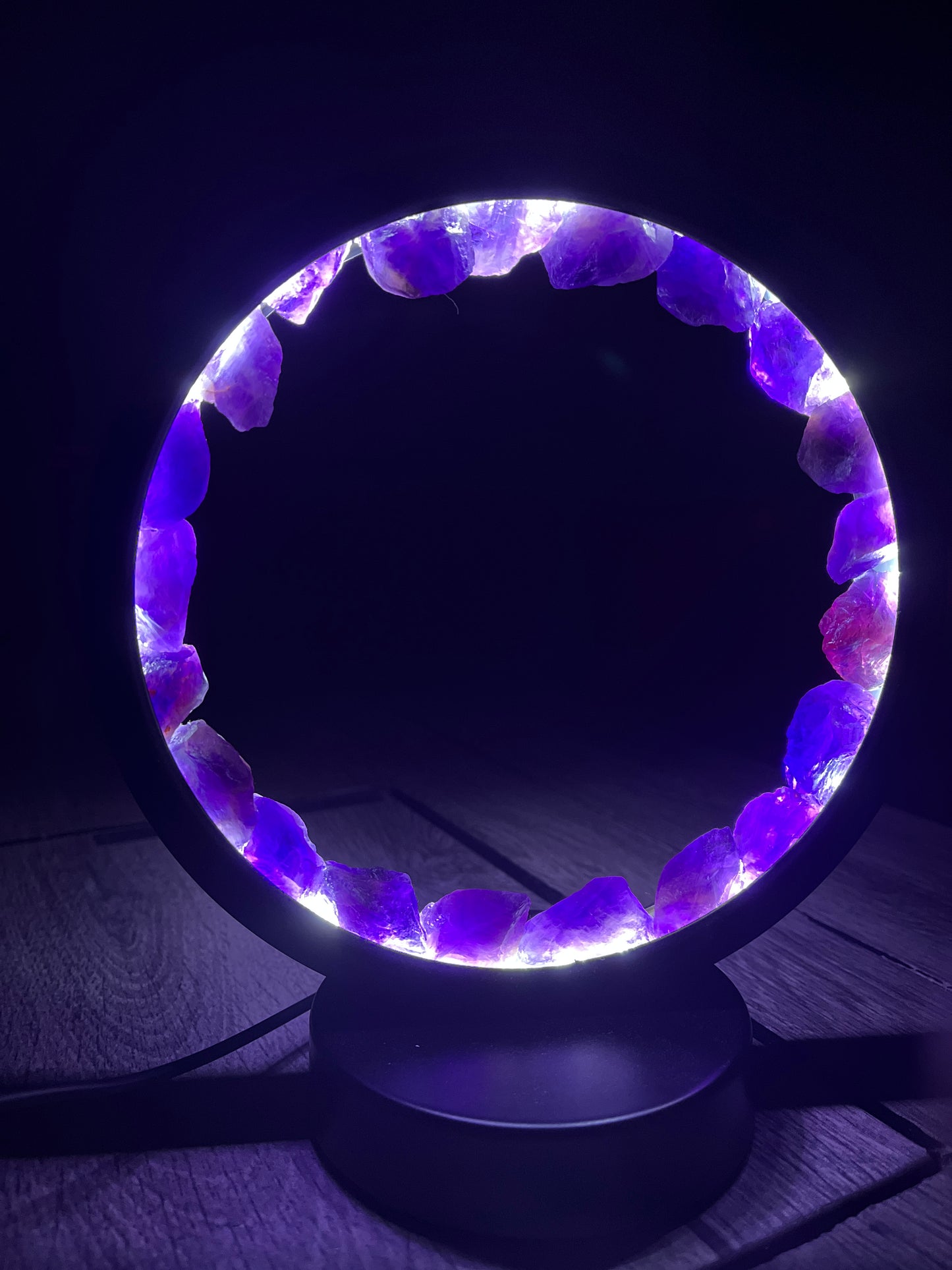 Stunning Circle AMETHYST 🌈 LAMP!!