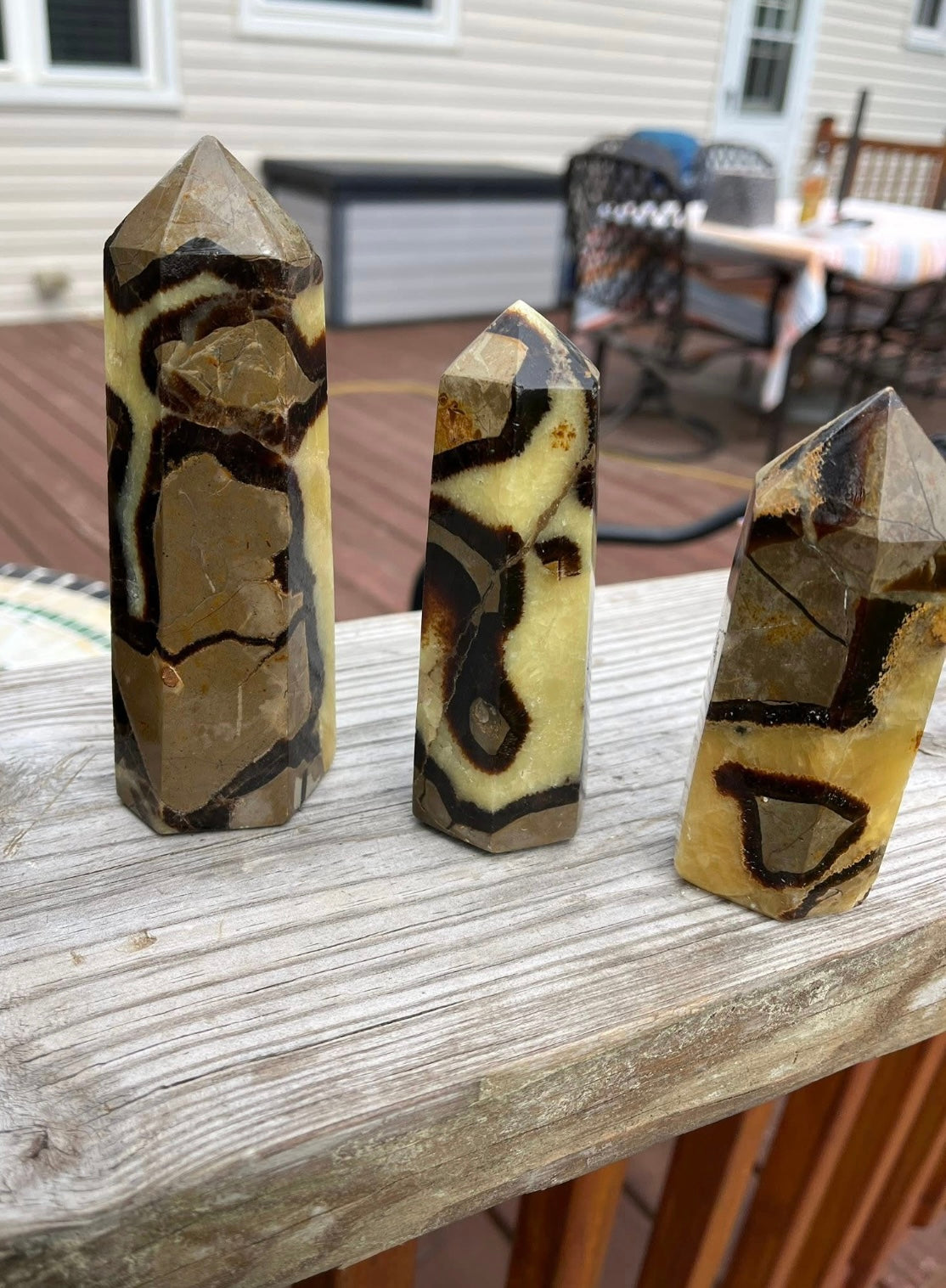 SEPTARIAN, Towers, thick, patters, obelisks, beige and brown!!