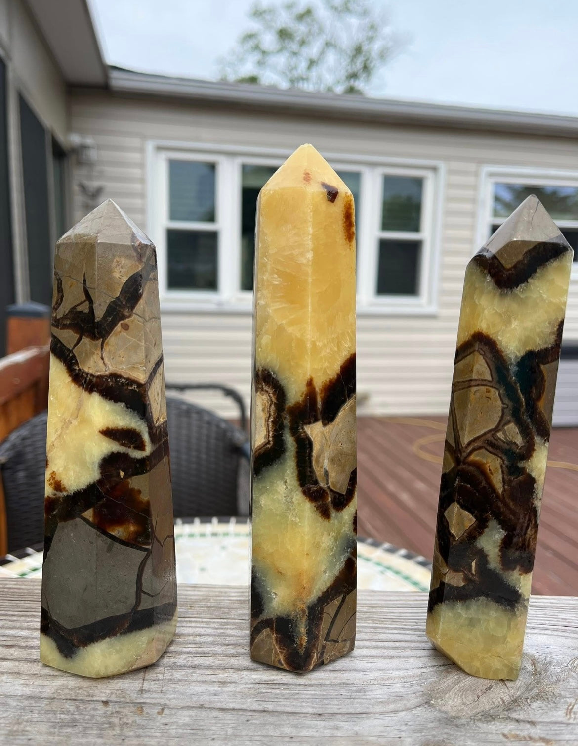 SEPTARIAN, Towers, thick, patters, obelisks, beige and brown!!