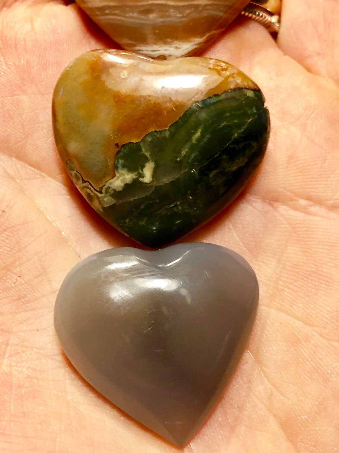 Polychrome hearts, small, stunning patterns, puffy Hearts!!