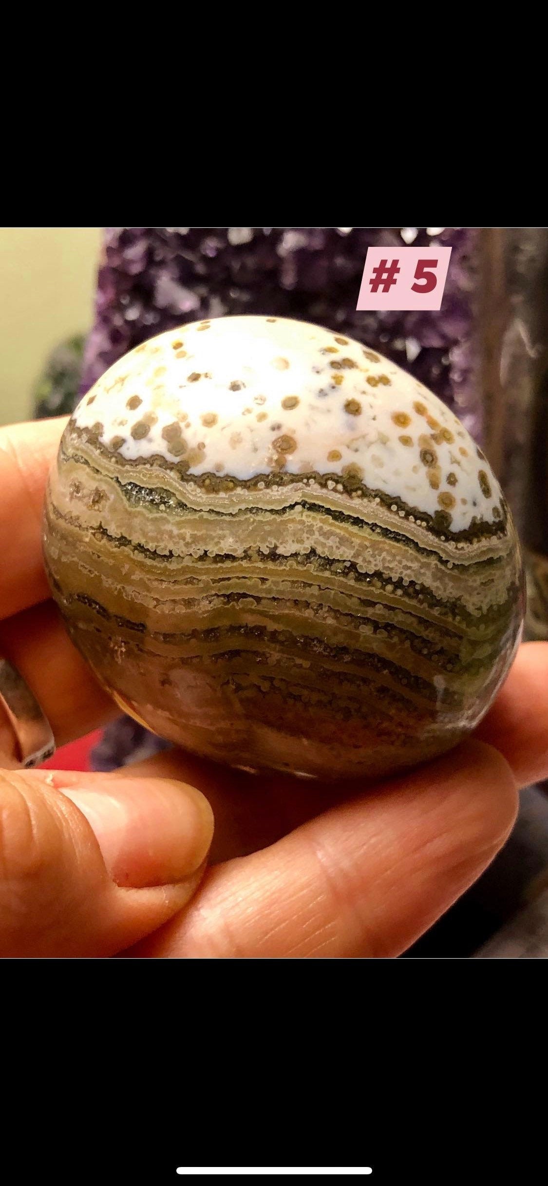 OCEAN JASPER, palmstones, Unique, High-quality, multicolor, multi patterns!!