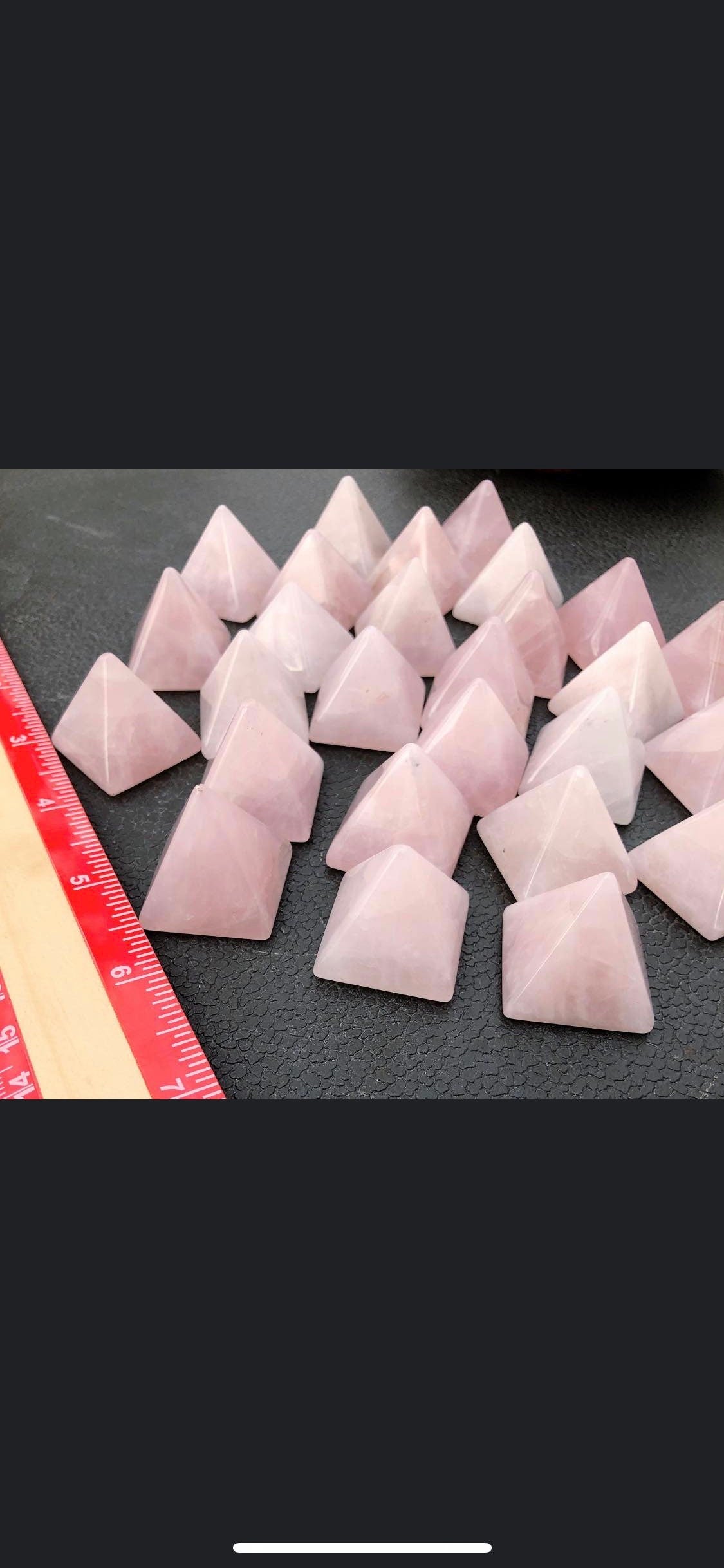 Healing ROSE QUARTZ PYRAMIDS for energy expansion!!