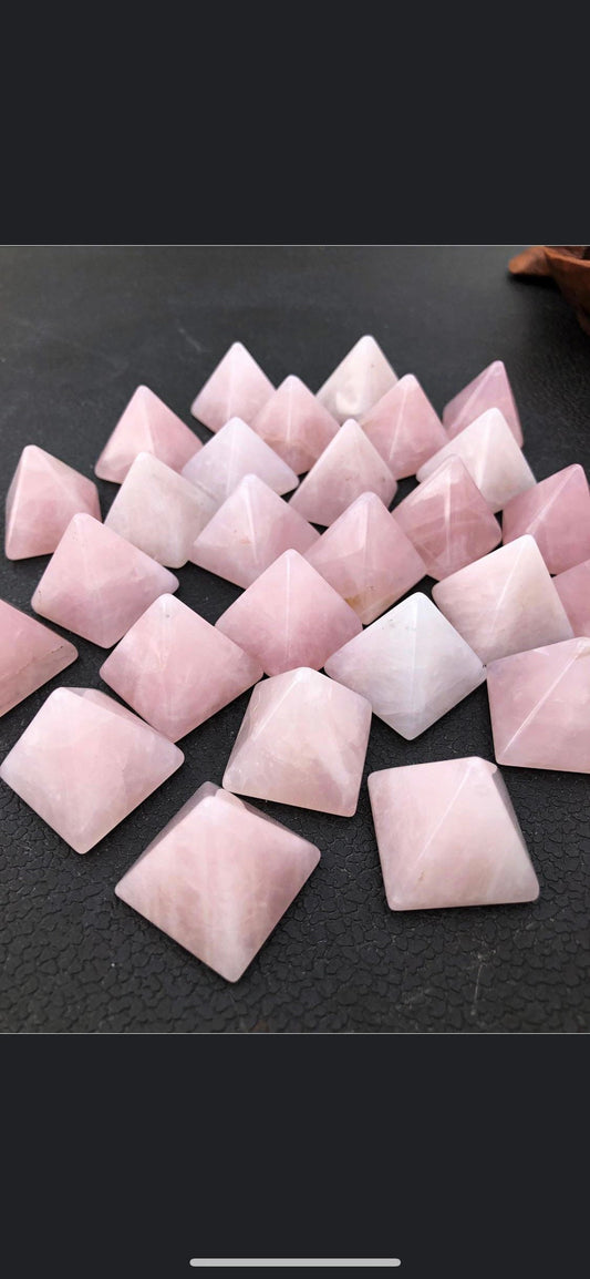 Healing ROSE QUARTZ PYRAMIDS for energy expansion!!