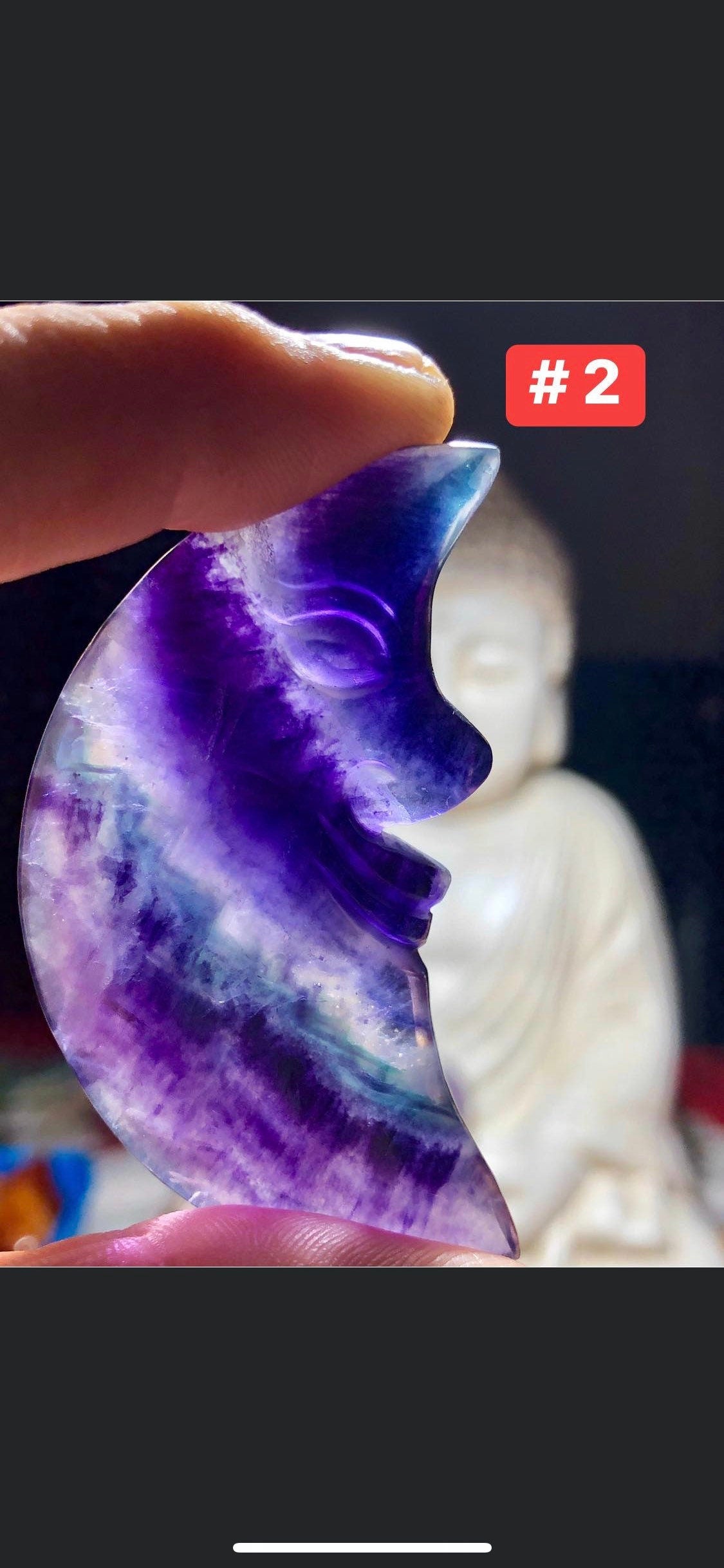 Top quality RAINBOW FLUORITE Moons!!!
