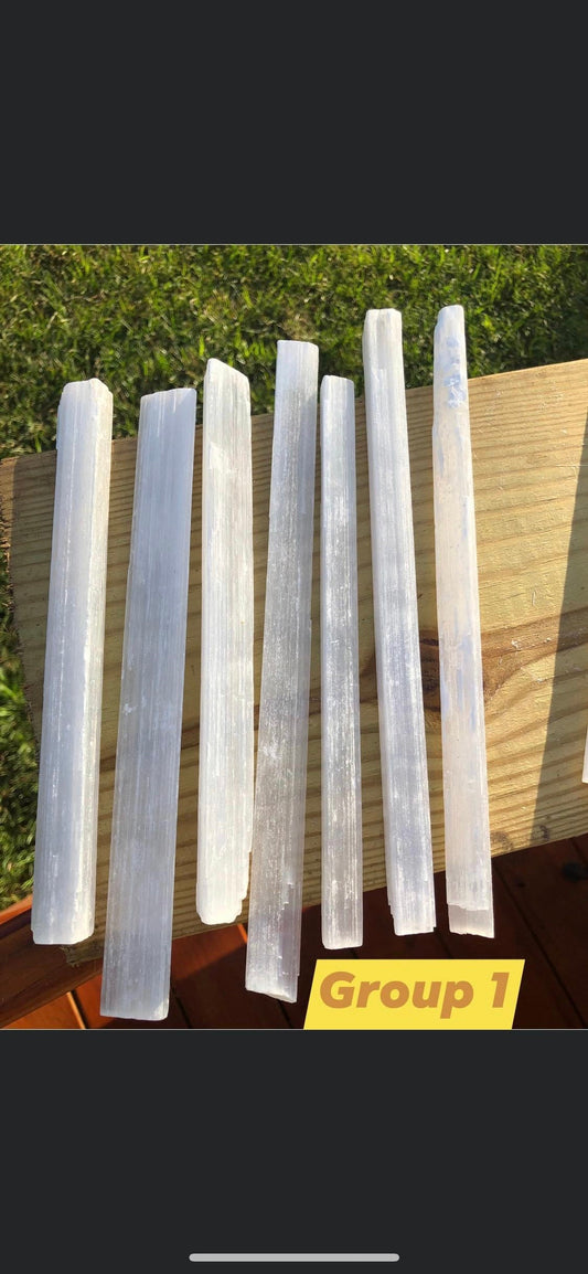 Long SELENITE, STICKS for clearing energy & protection!!!