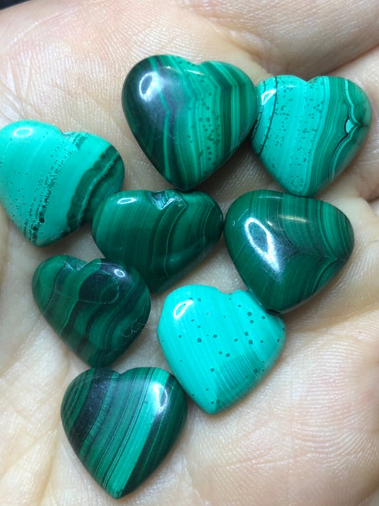 Malachite, Small, Hearts, holes, arts and craft, genuine crystal!!!
