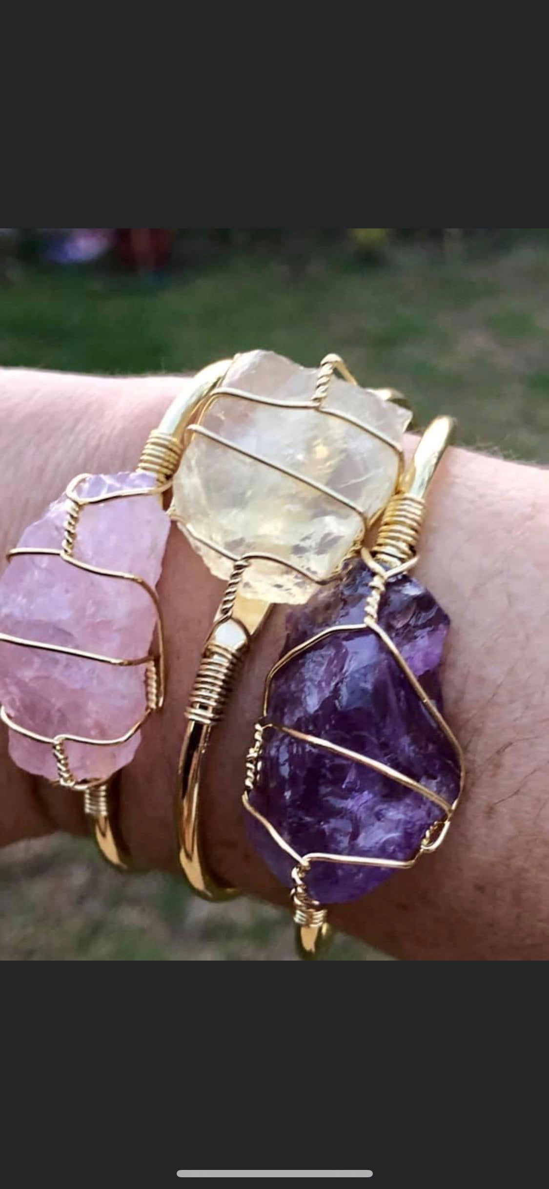 Citrine, rose quartz, Amethyst bracelets!!