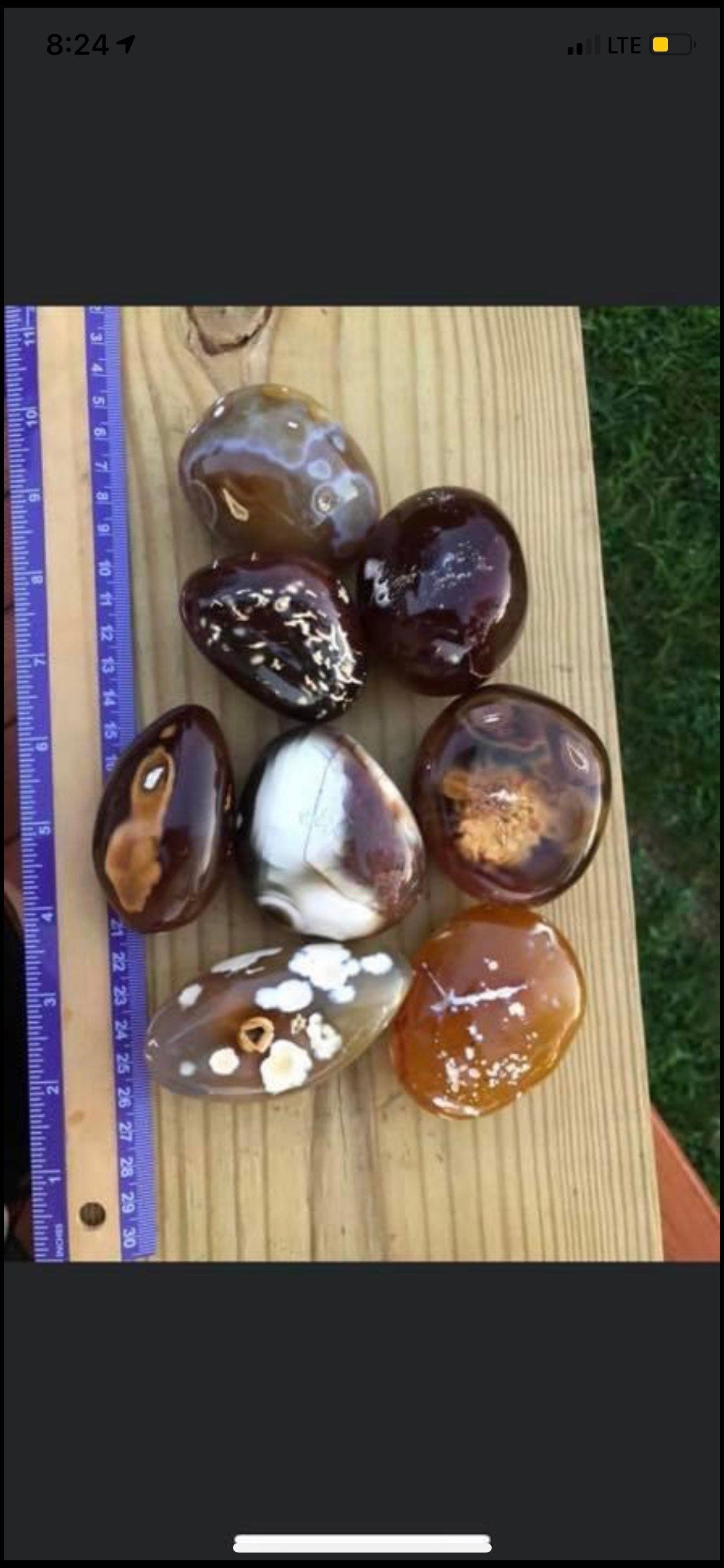 Flower Agate, Big, size, palmstones, Brown color, patters!!