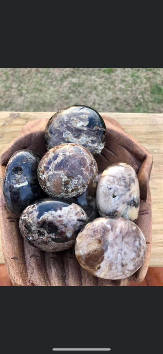 SALE, Brown opal, Palmstones, Flashy, pocket, meditation stone!!