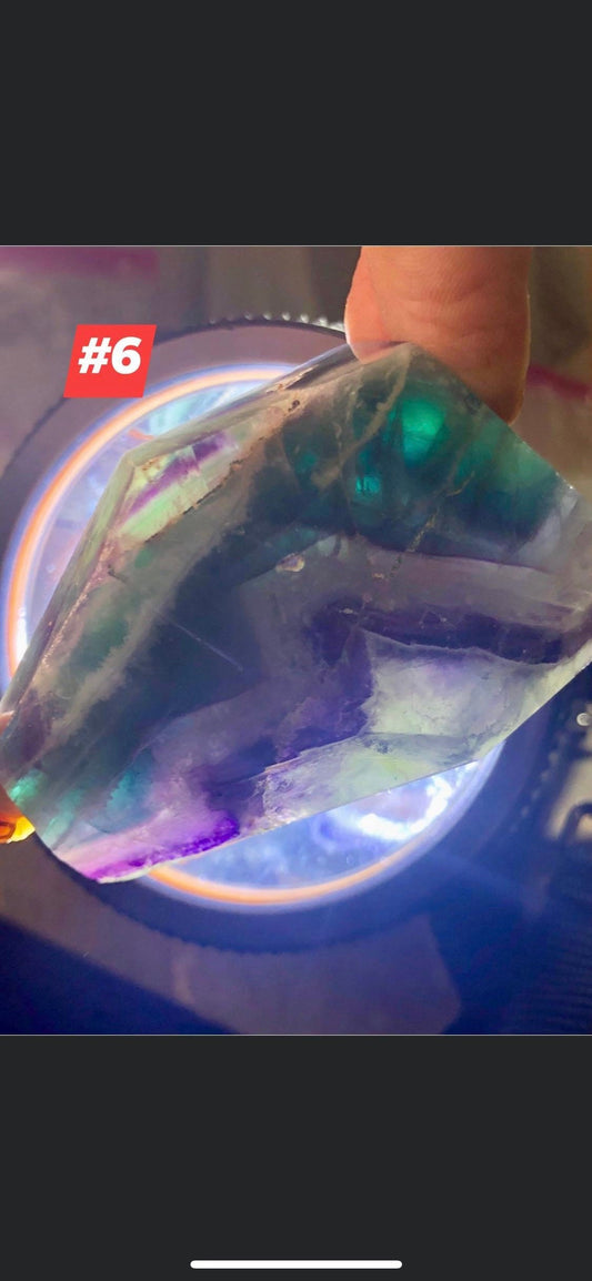 Rainbow Fluorite, clusters, multicolor, rare blue color!!