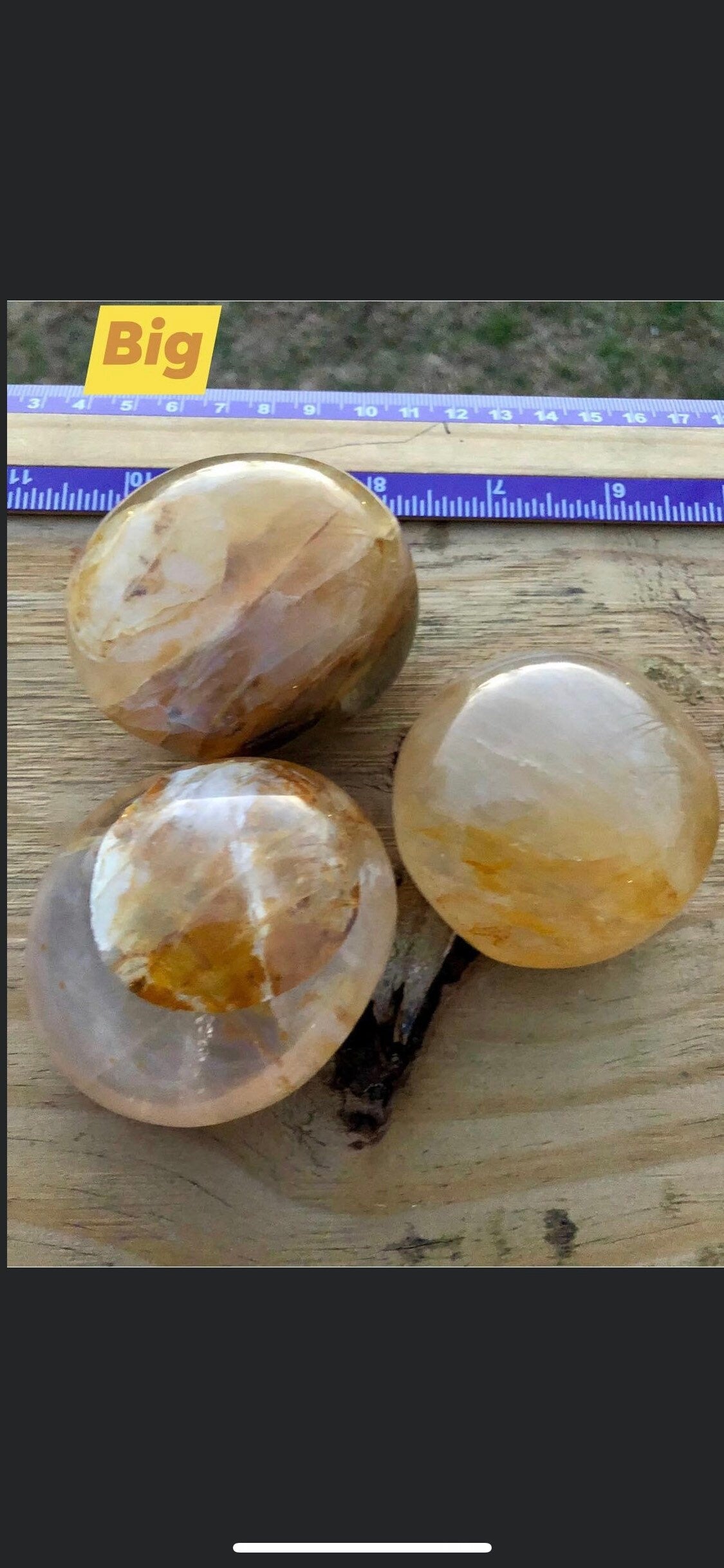 GOLDEN HEALER, Palmstones, gold color, top quality!!!