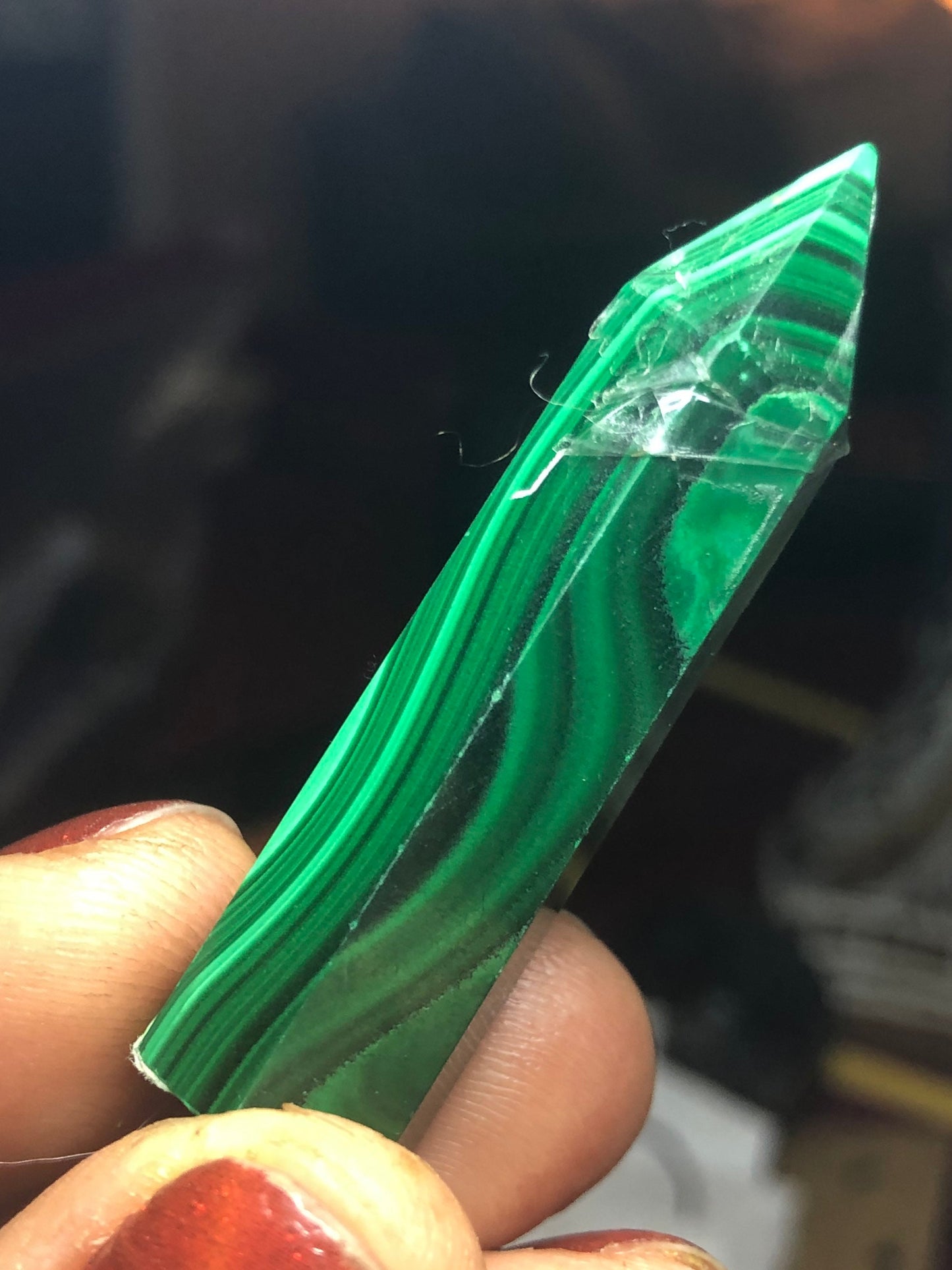 Reduced, Malachite, point, top quality, bright, green color, multi patters, genuine!!