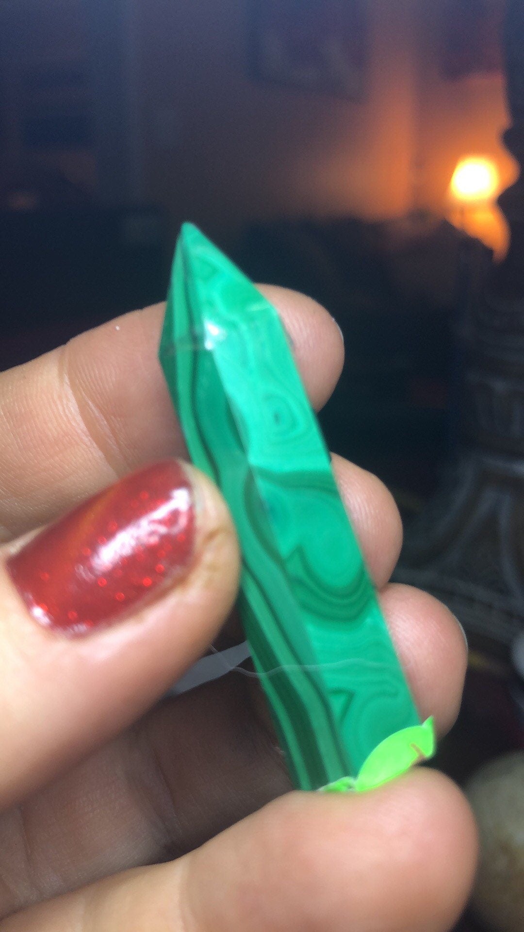 Reduced, Malachite, point, top quality, bright, green color, multi patters, genuine!!