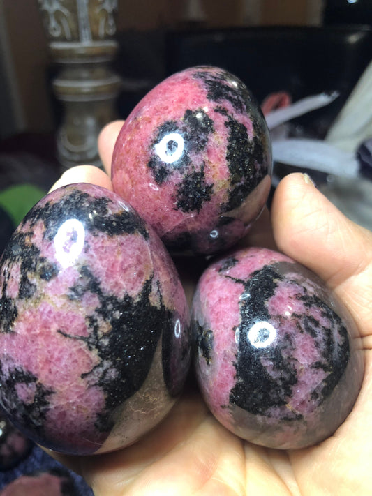 Pretty RHODONITE EGGS!!!