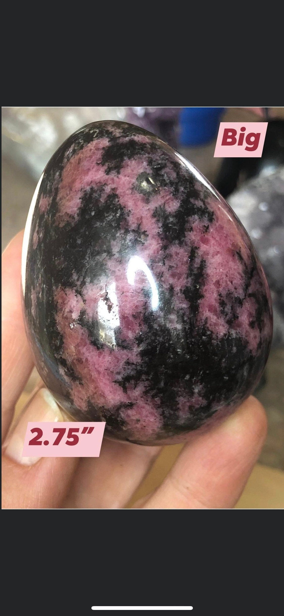 Pretty RHODONITE EGGS!!!