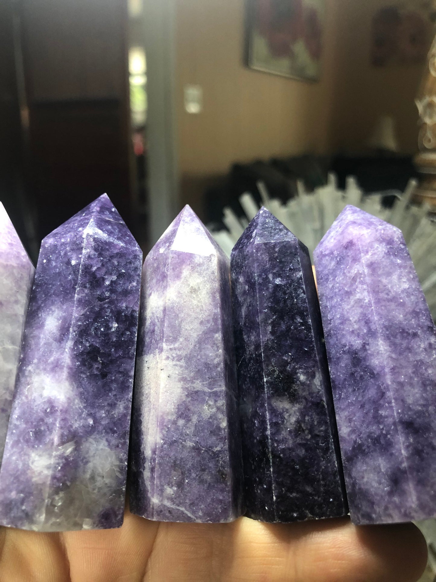 Bulk deal, LEPIDOLITE, crystal, Points, sale, save!!!!!