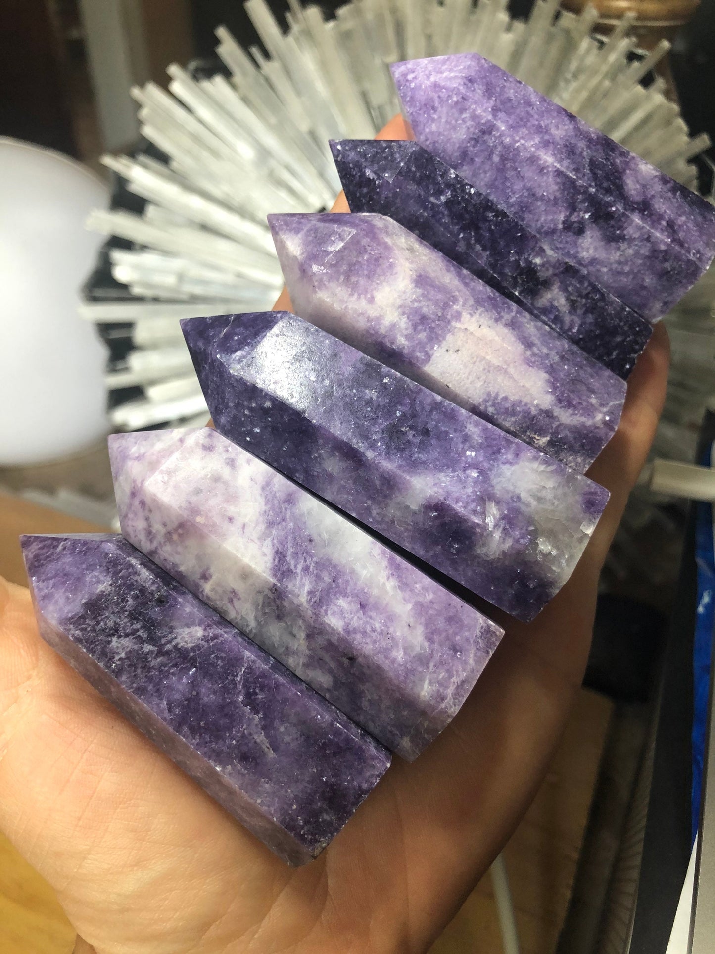 Bulk deal, LEPIDOLITE, crystal, Points, sale, save!!!!!