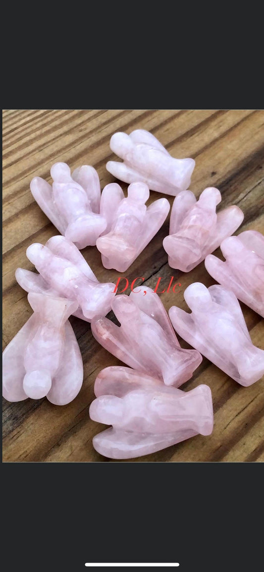 Cute, Crystal ANGELS, rose quartz, angels!!