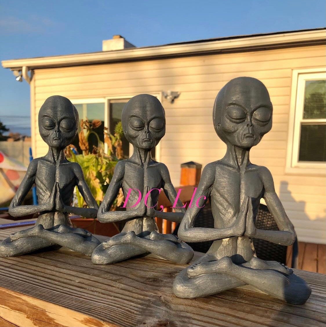Cool, ALIEN, resin, meditation, statue!!