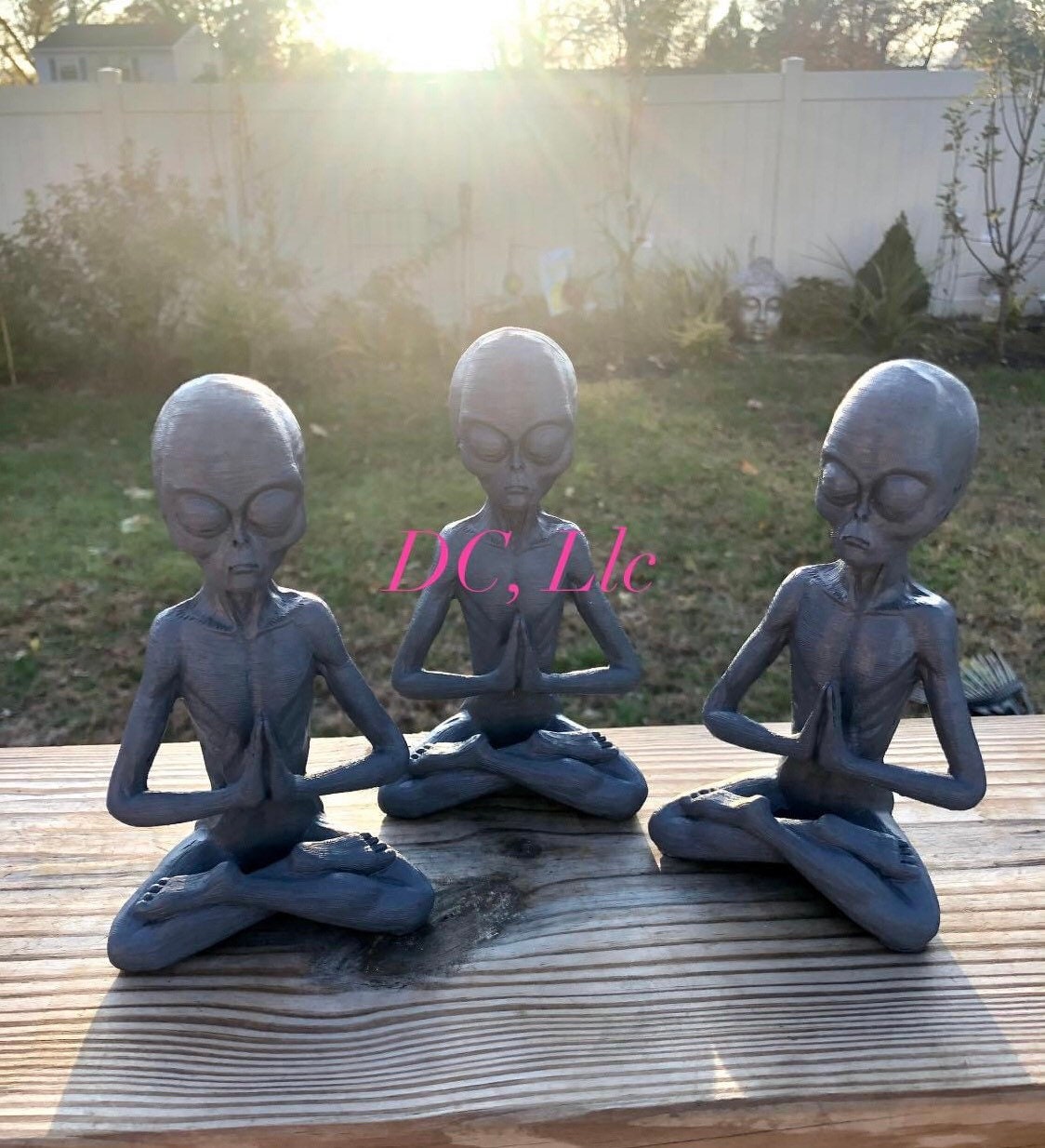 Cool, ALIEN, resin, meditation, statue!!