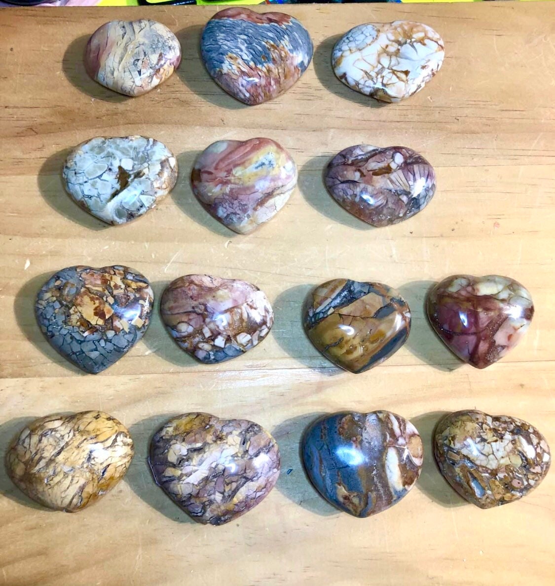 RARE, beauty, IBIS JASPER Hearts, Collection crystals!!