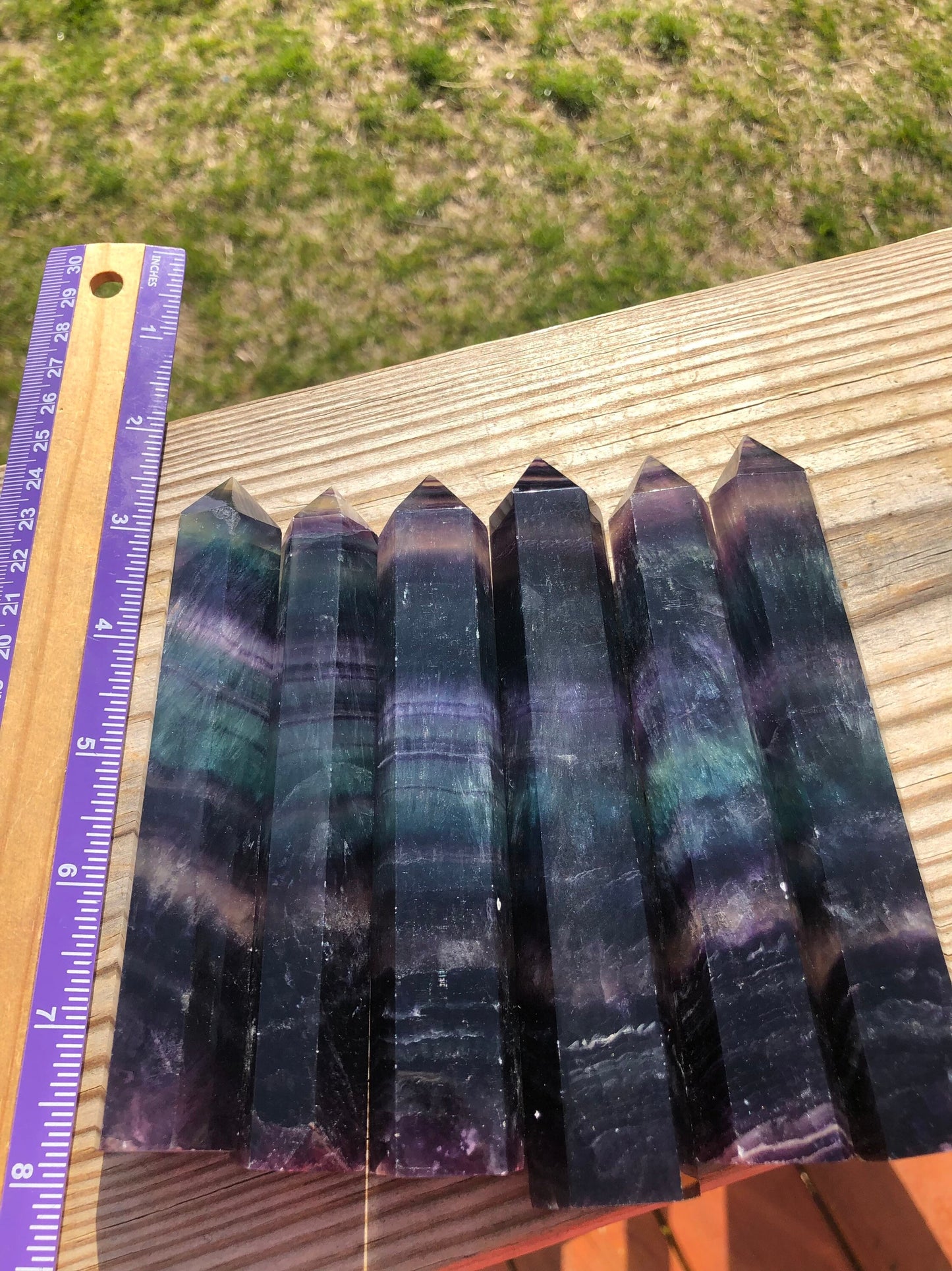 Big,RAINBOW FLUORITE, colorful, towers,multicolor!!