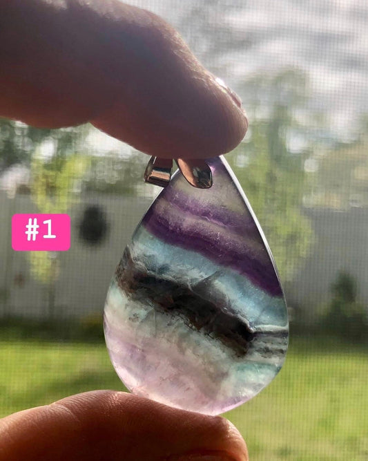 Colorful, RAINBOW FLUORITE, Pendants!!