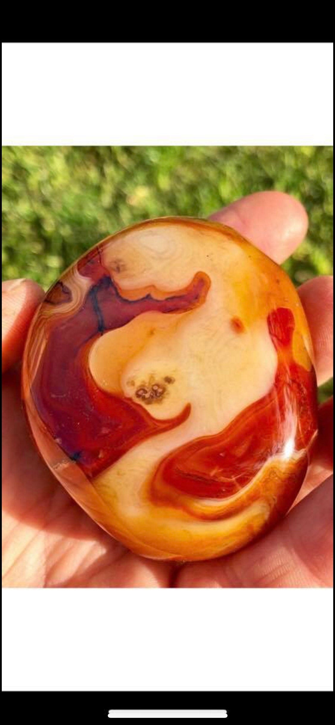 *Sardonyx Banded Agate Polished Stone / Fantastic color and patterns!!