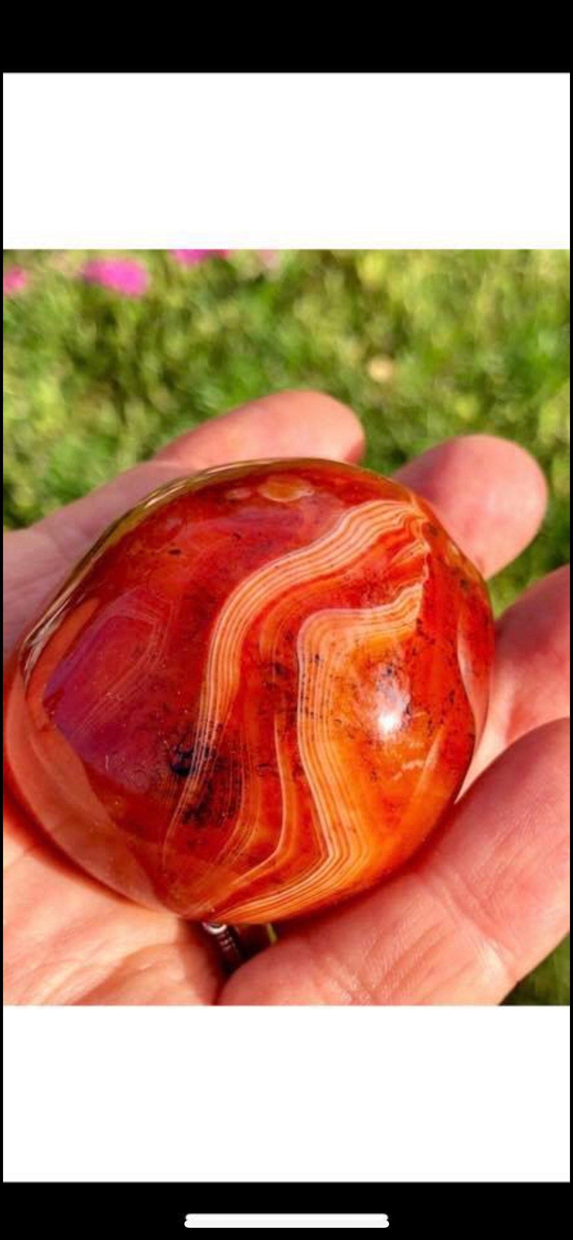 *Sardonyx Banded Agate Polished Stone / Fantastic color and patterns!!