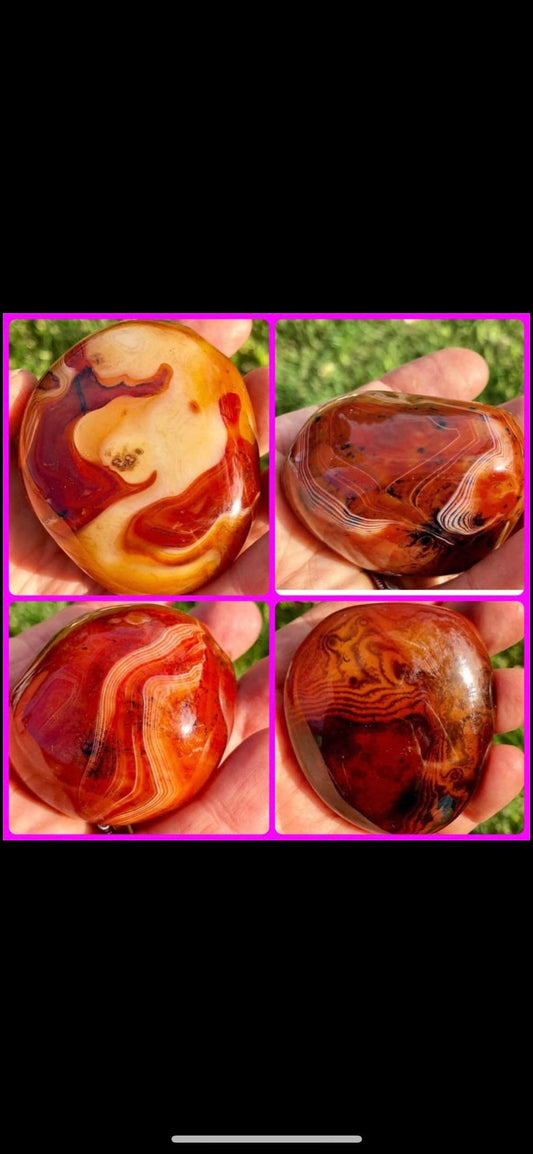 *Sardonyx Banded Agate Polished Stone / Fantastic color and patterns!!