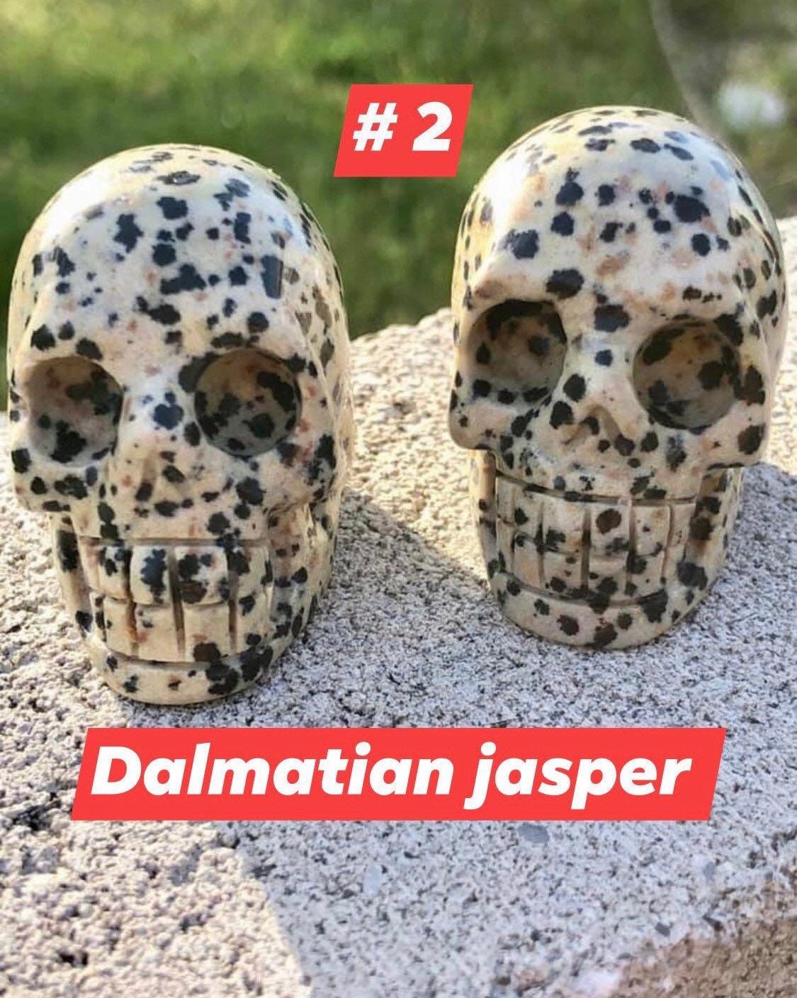 ©️2" Skull, natural crystals, High quality and beautiful patterns!