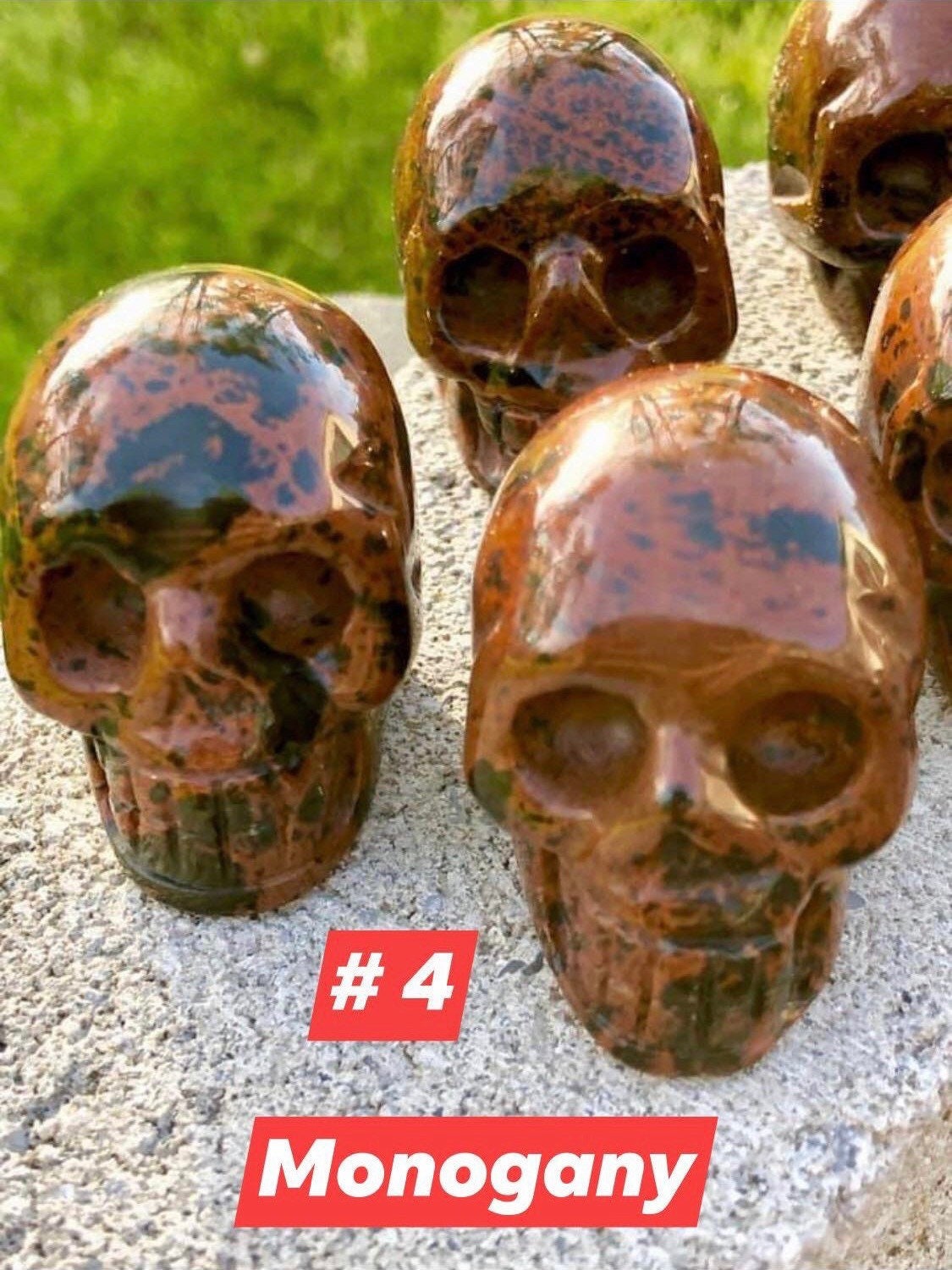 ©️2" Skull, natural crystals, High quality and beautiful patterns!